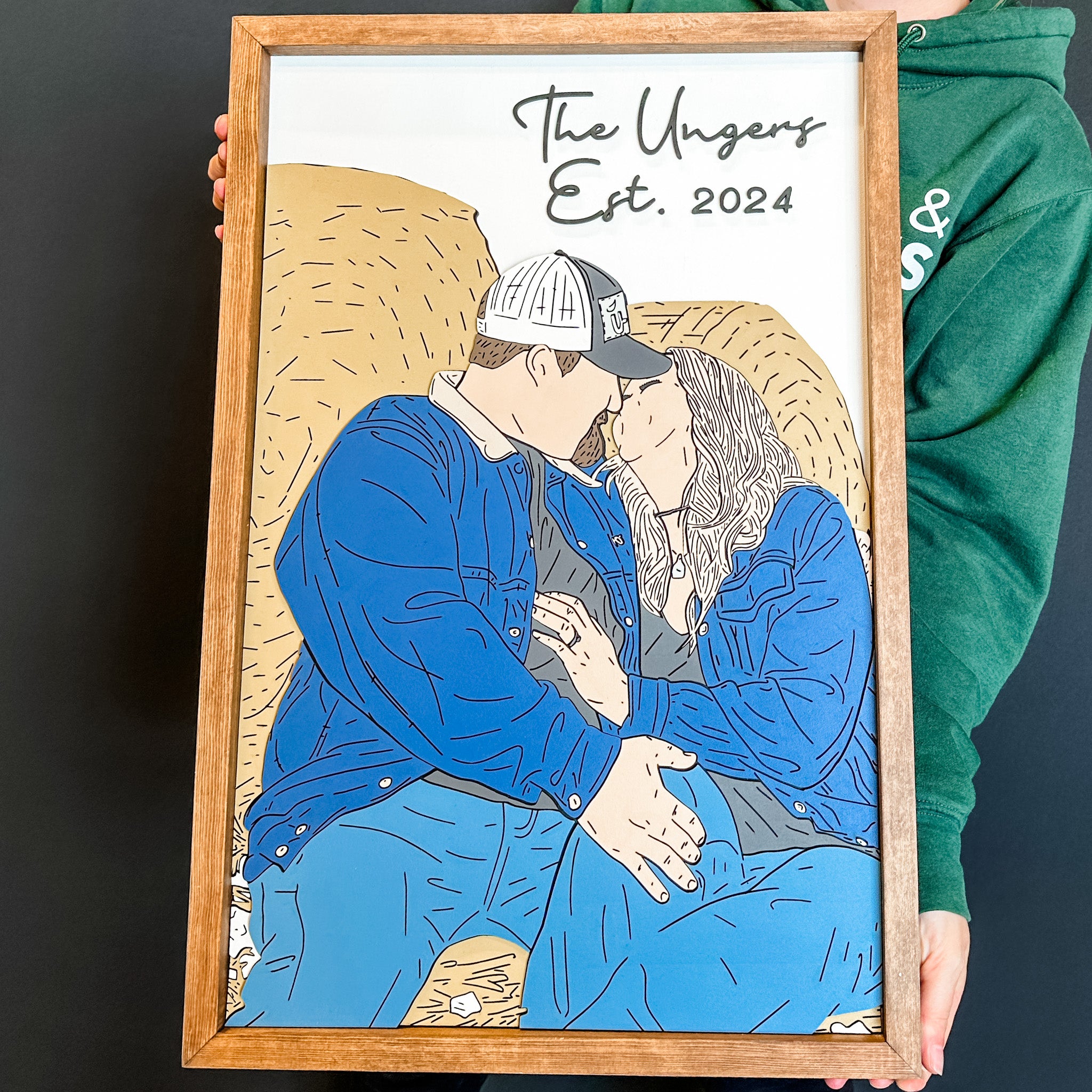 Weddings & Anniversaries Portrait • Hand-Painted 3D Artwork from Photo • For Couples, Anniversaries, & Weddings
