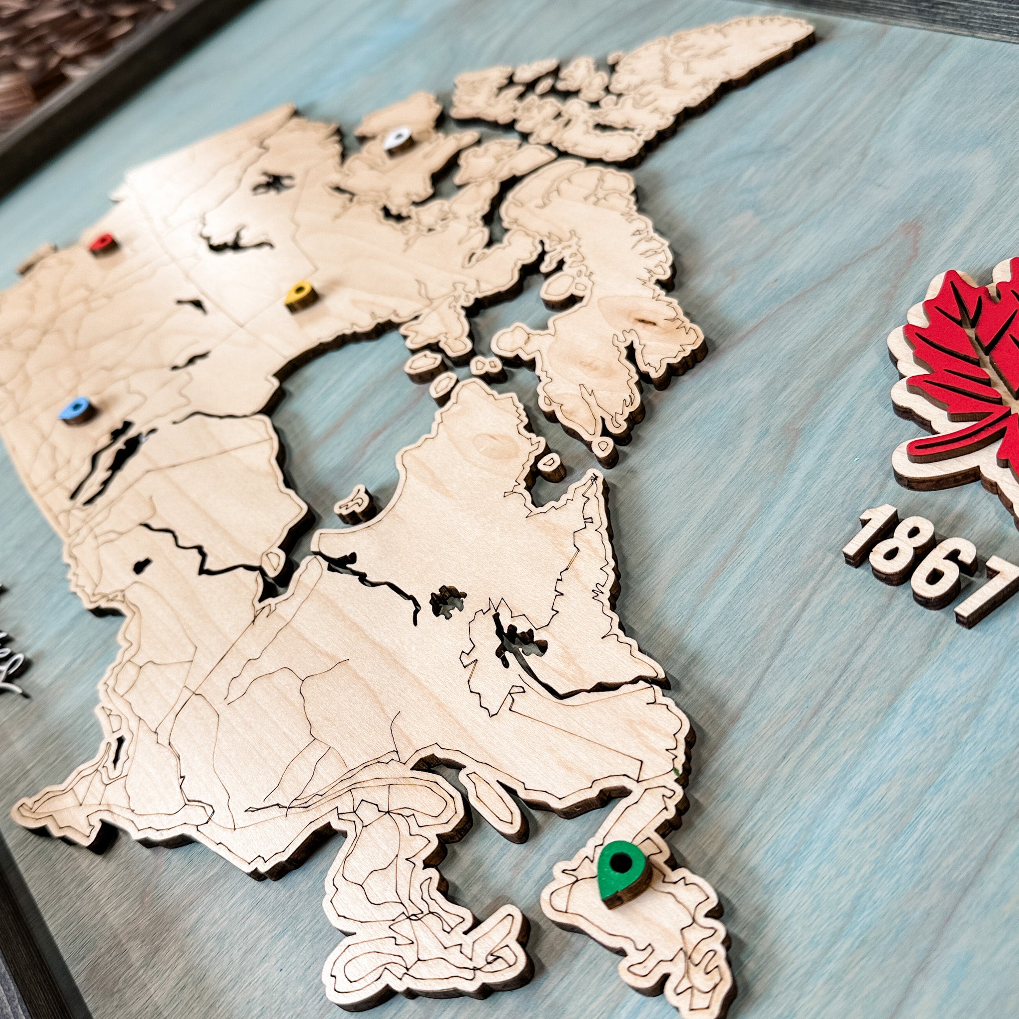 Commemorative 1867 Canada Map • Premium Handcrafted Wood Sign