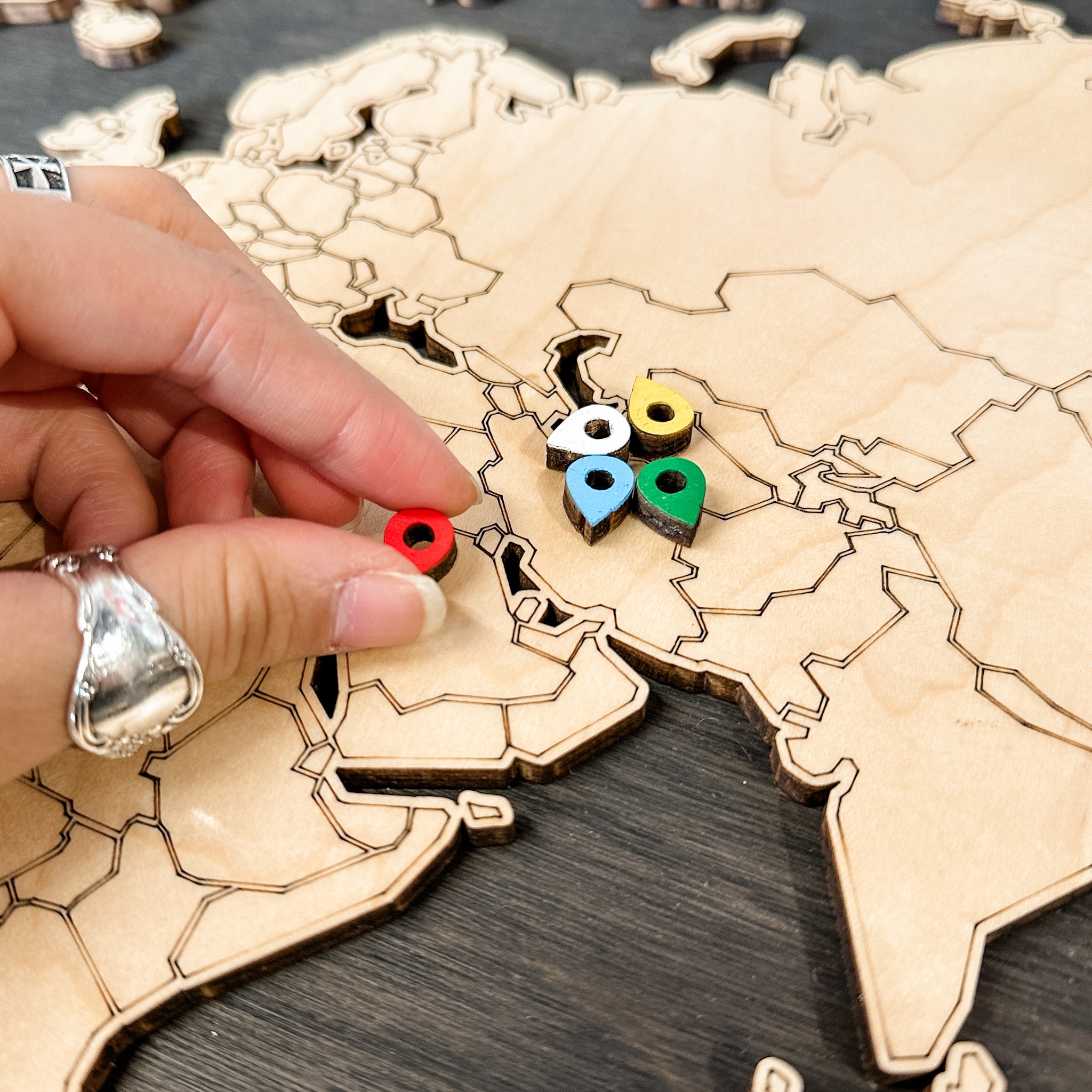 Personalized World Map • Premium Handcrafted Wood Sign