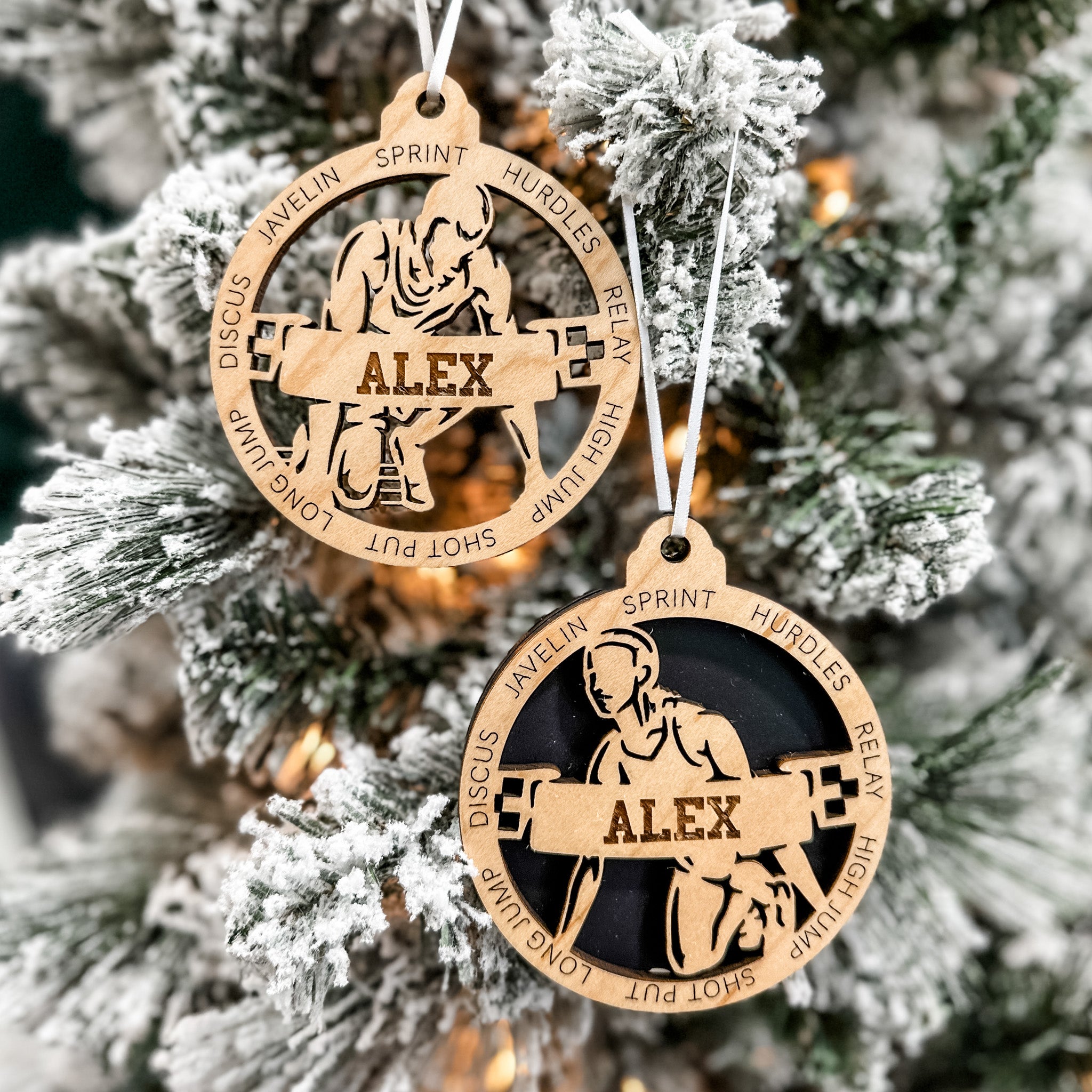 Personalized Individual Sports Ornaments (Golf, Track, and 21 Others)