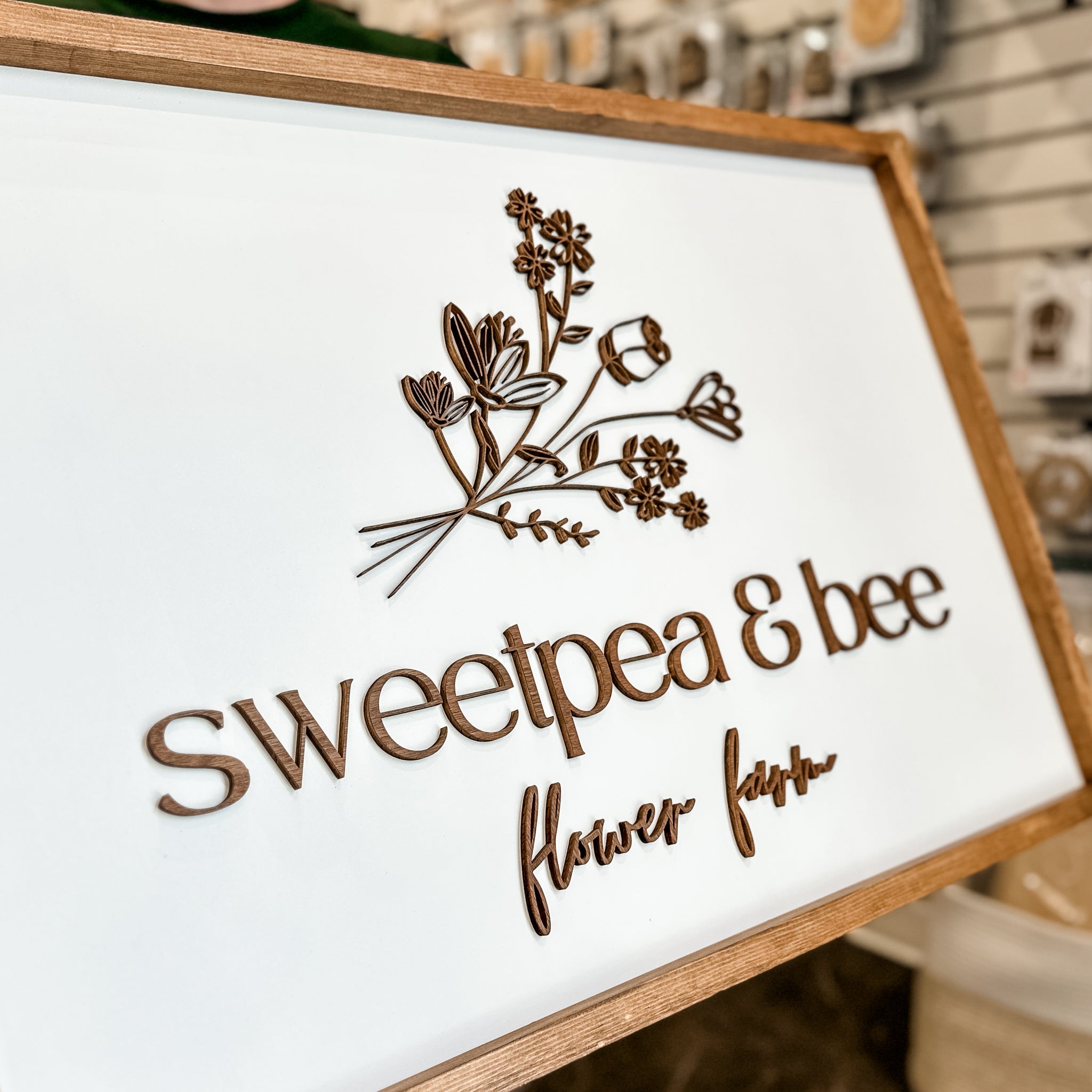 Custom Framed Logo Wood Sign