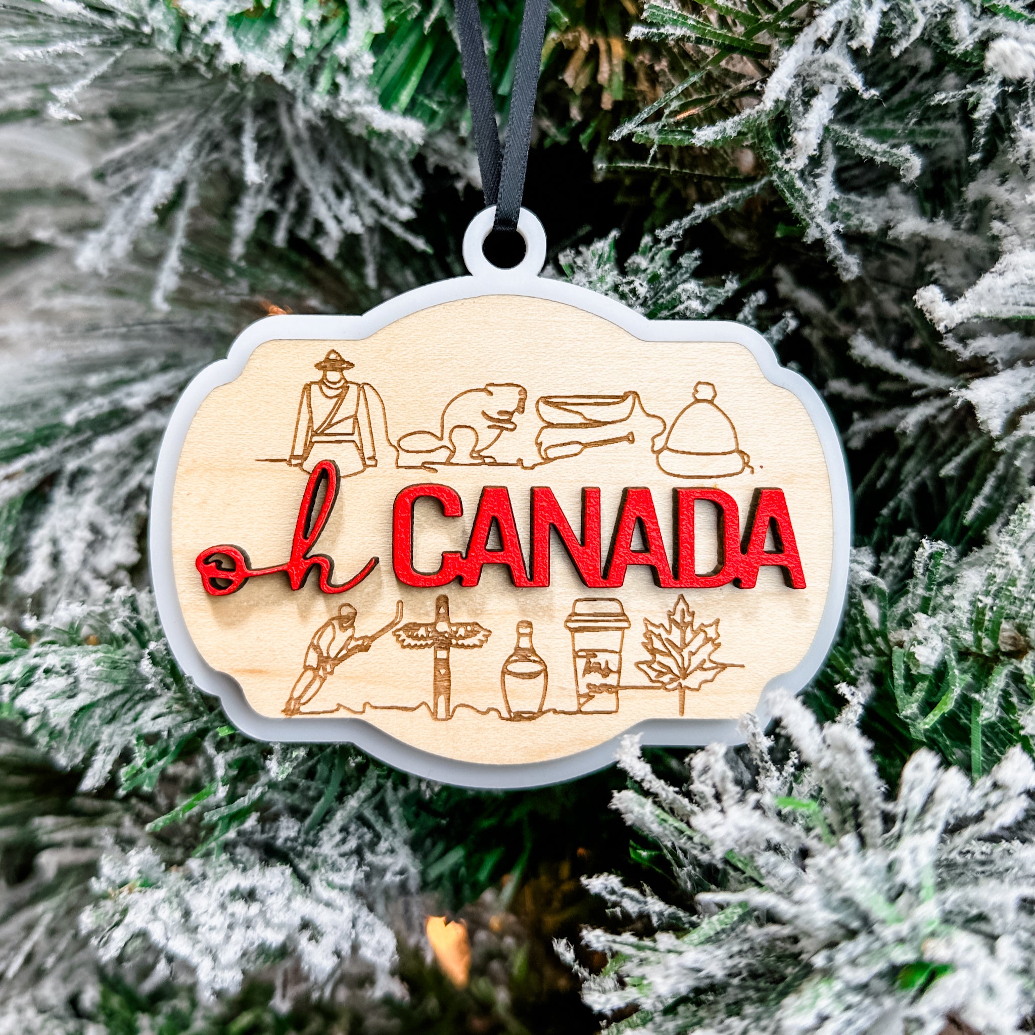 Oh Canada! • Handcrafted Ornament, Magnet, or Artwork • For Those Who Love Canada