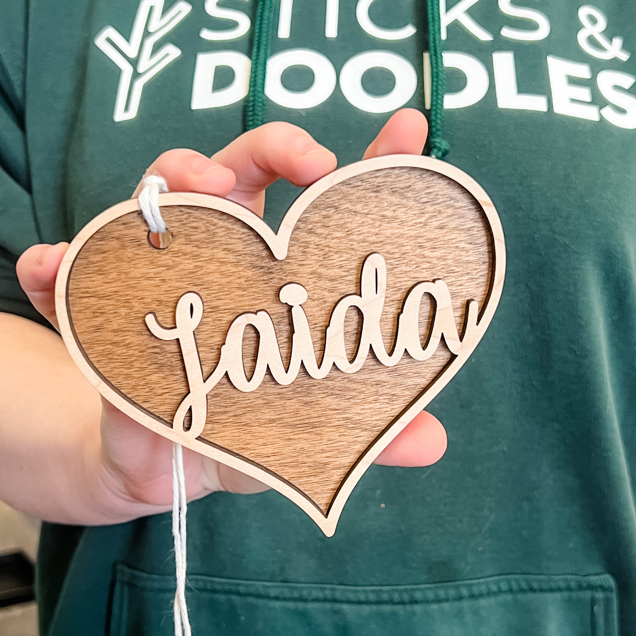 Personalized Heart Tags • Wood Basket Tags • For Valentines Day