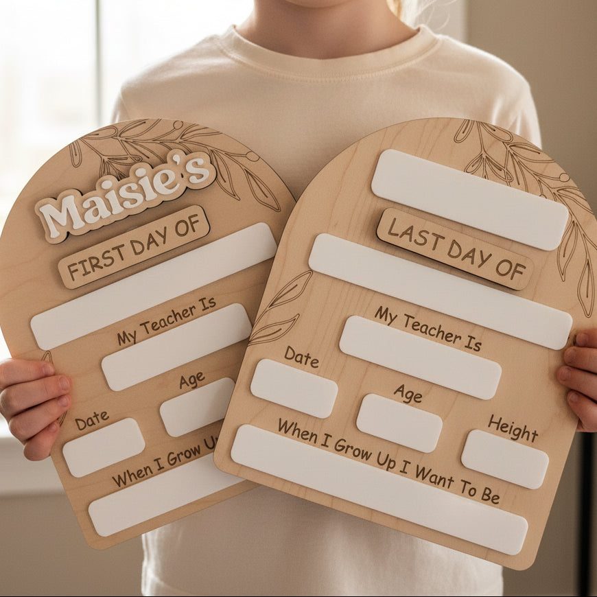 Personalized First & Last Day of School Sign