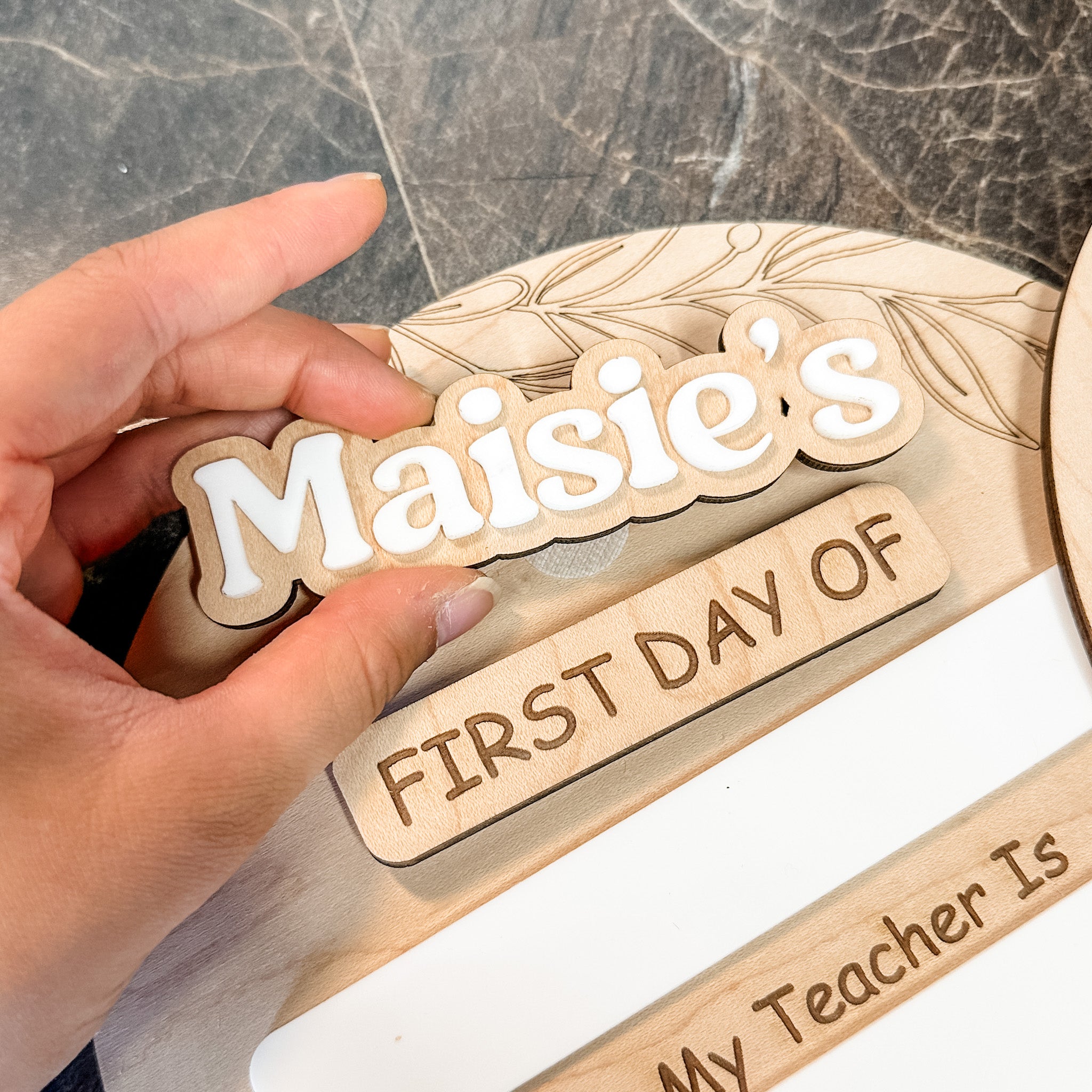 First & Last Day of School • Reversible Wood Arch Mini Sign • For Back to School & Year-End Memories