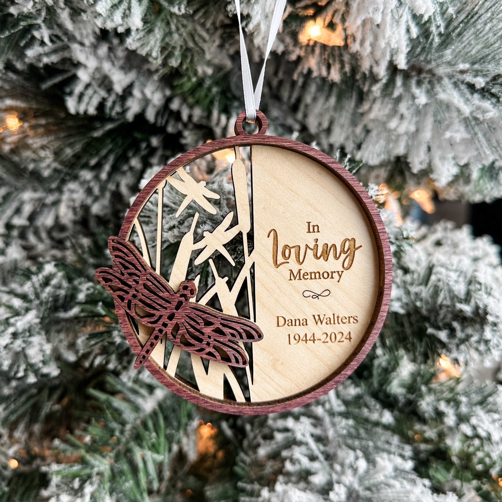 Memorial Butterfly, Dragonfly & Hummingbird • Personalized Ornament, Magnet or Mini Sign • For Grieving Families