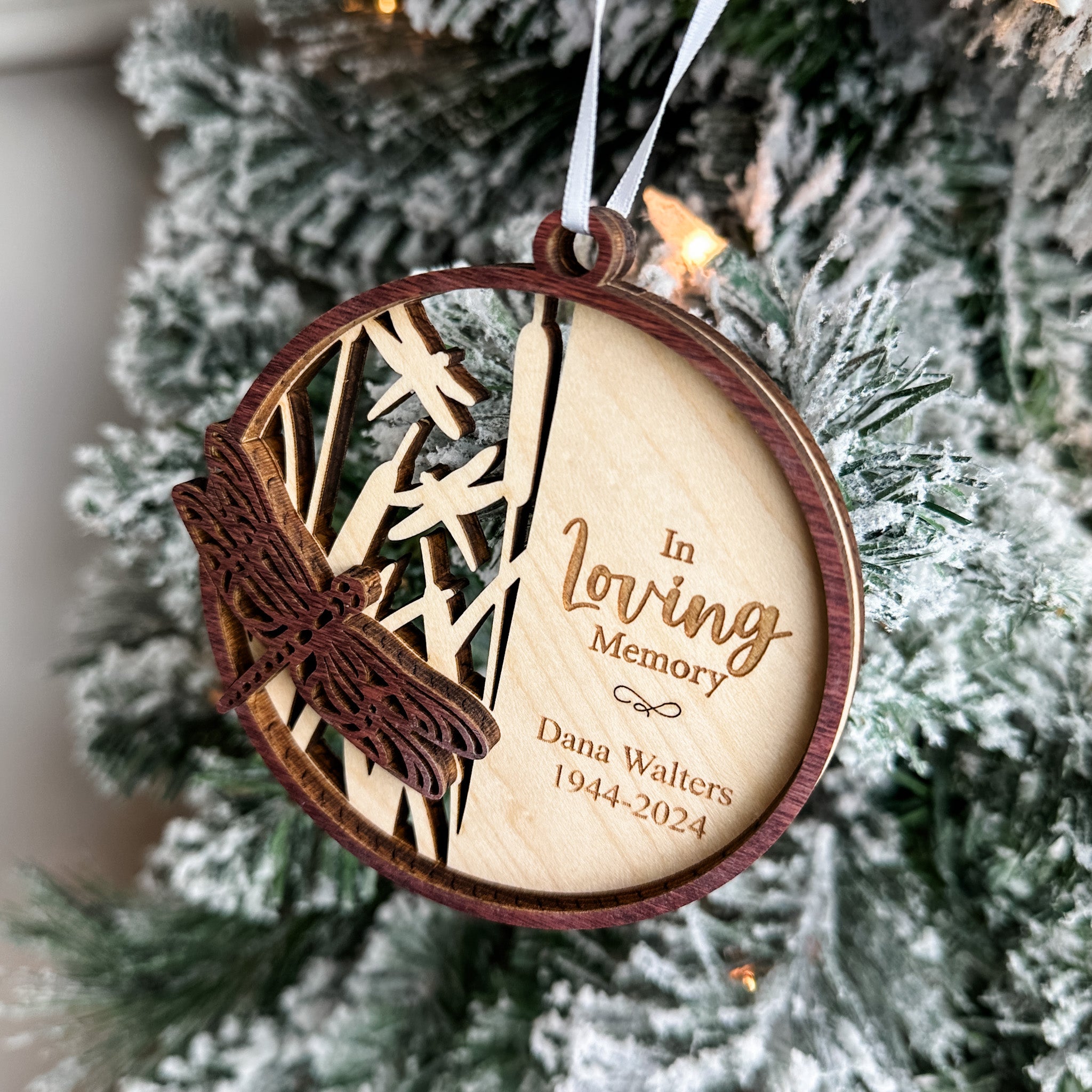 Memorial Butterfly, Dragonfly & Hummingbird • Personalized Ornament, Magnet or Mini Sign • For Grieving Families