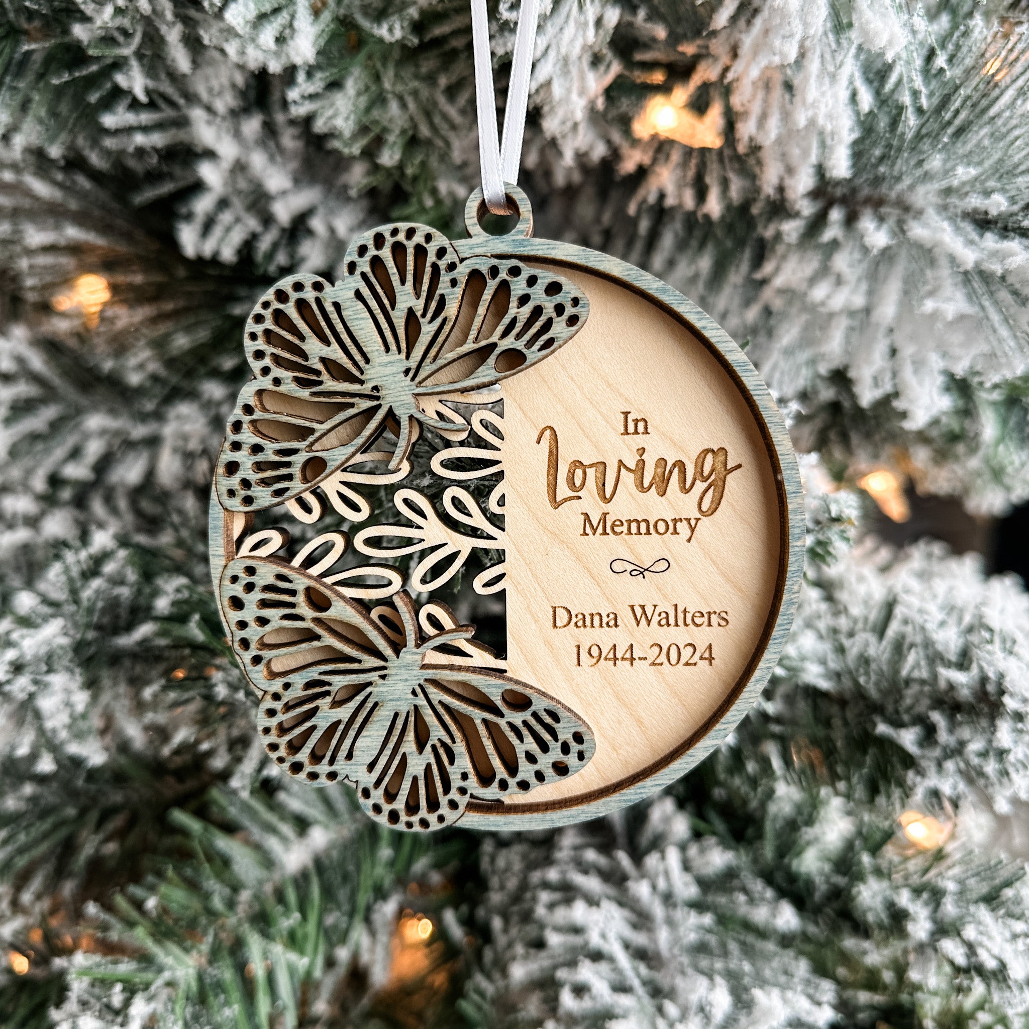 Memorial Butterfly, Dragonfly & Hummingbird • Personalized Ornament, Magnet or Mini Sign • For Grieving Families