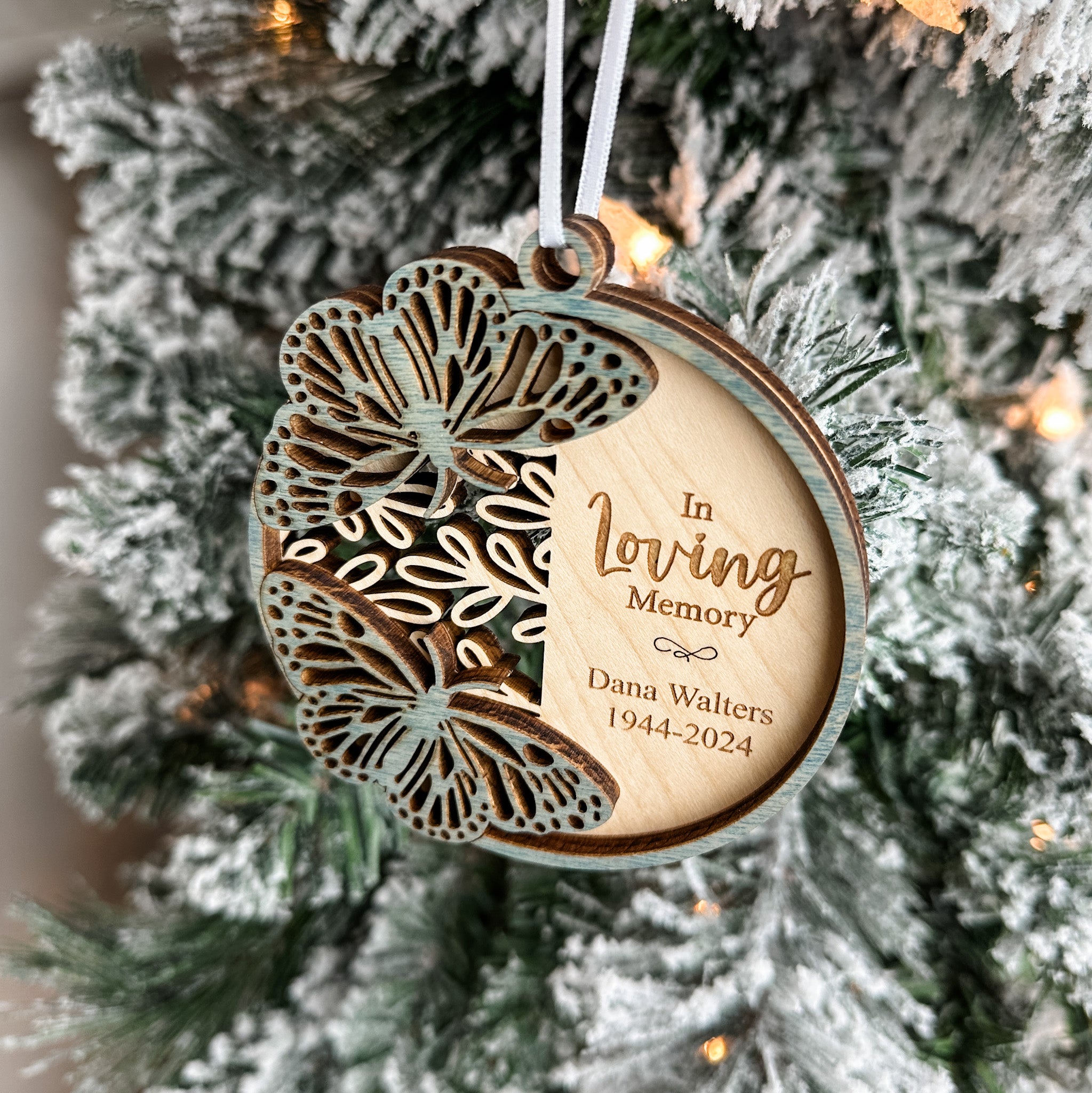 Memorial Butterfly, Dragonfly & Hummingbird • Personalized Ornament, Magnet or Mini Sign • For Grieving Families