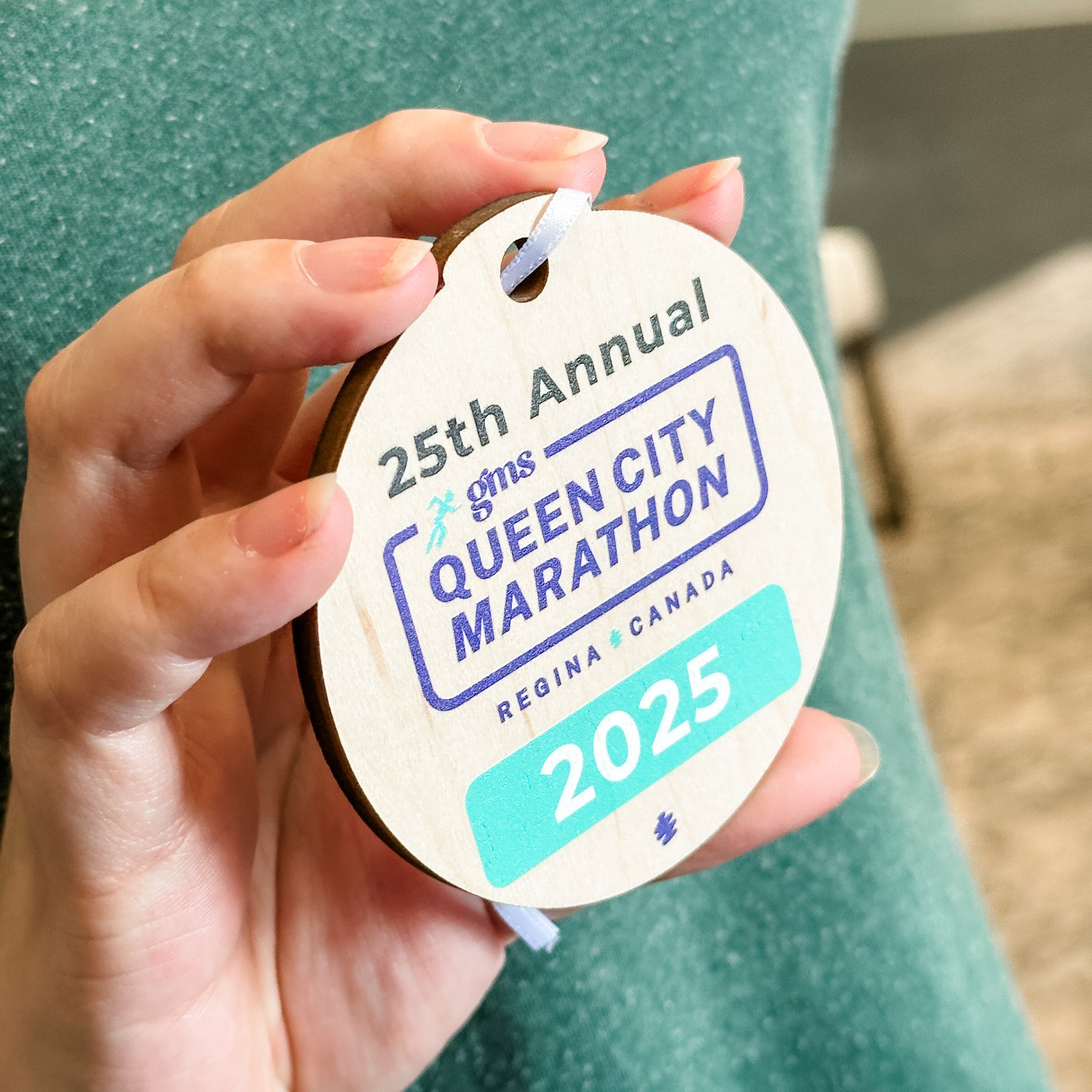 25th Annual Queen City Marathon • Wood Ornaments & Magnets • For Marathon Participants & Volunteers