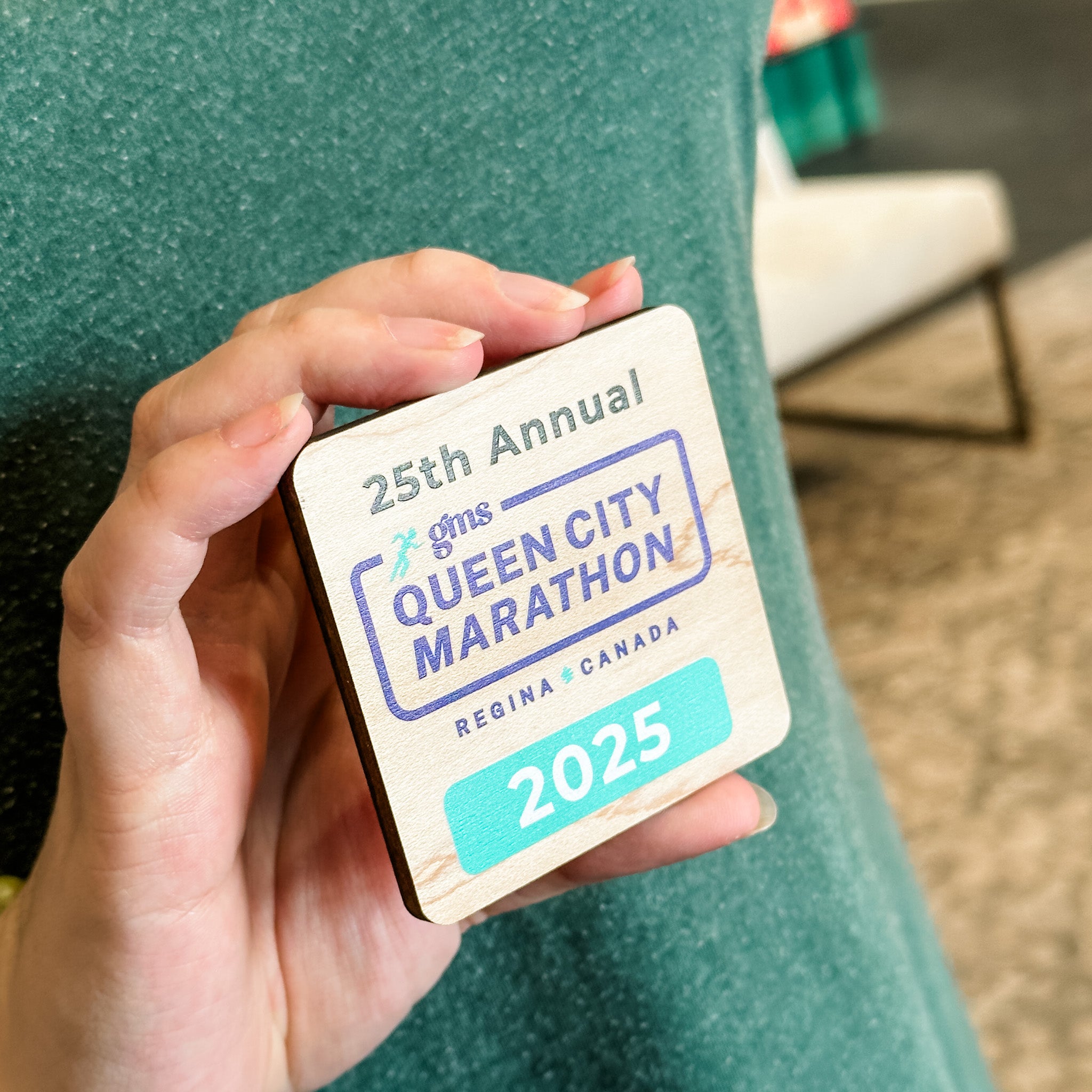 25th Annual Queen City Marathon • Wood Ornaments & Magnets • For Marathon Participants & Volunteers
