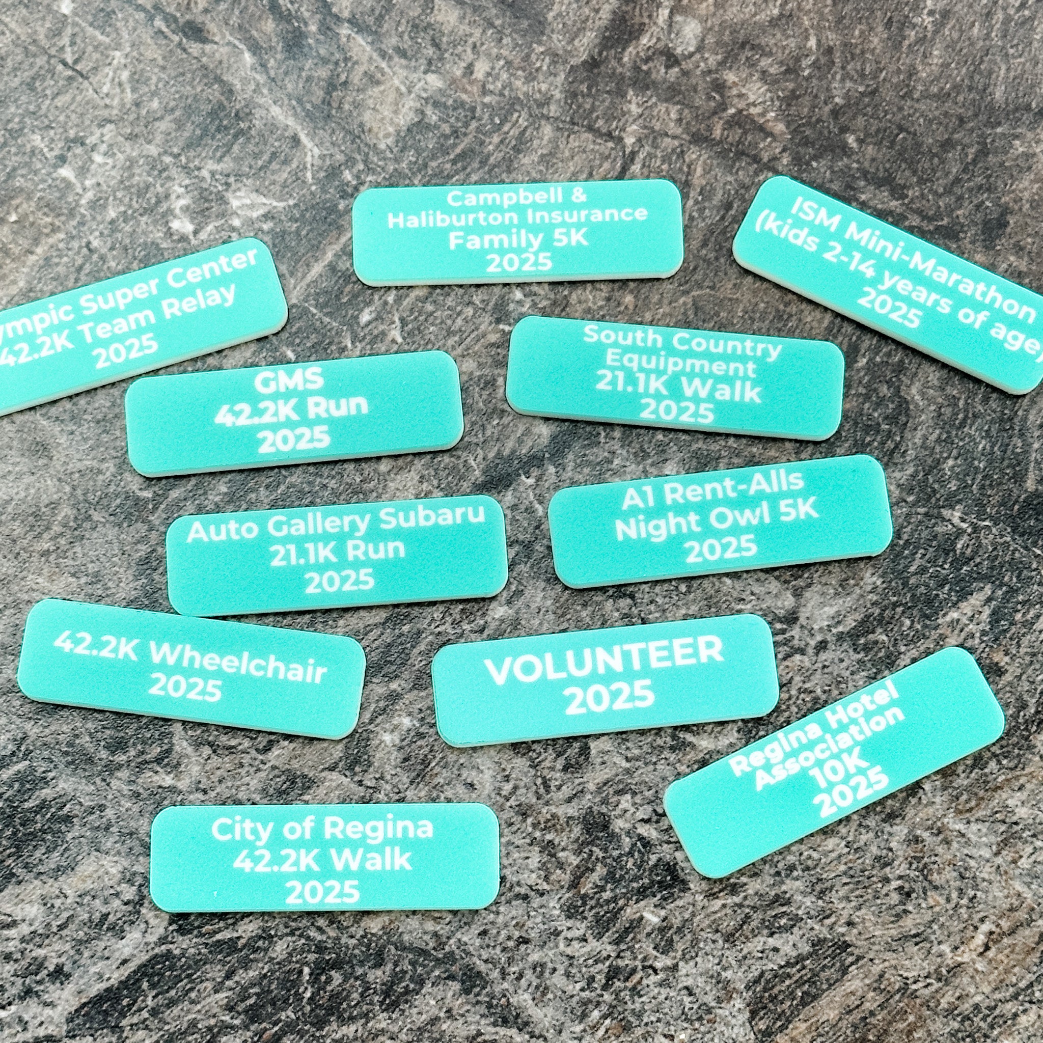 25th Annual Queen City Marathon • Wood Ornaments & Magnets • For Marathon Participants & Volunteers