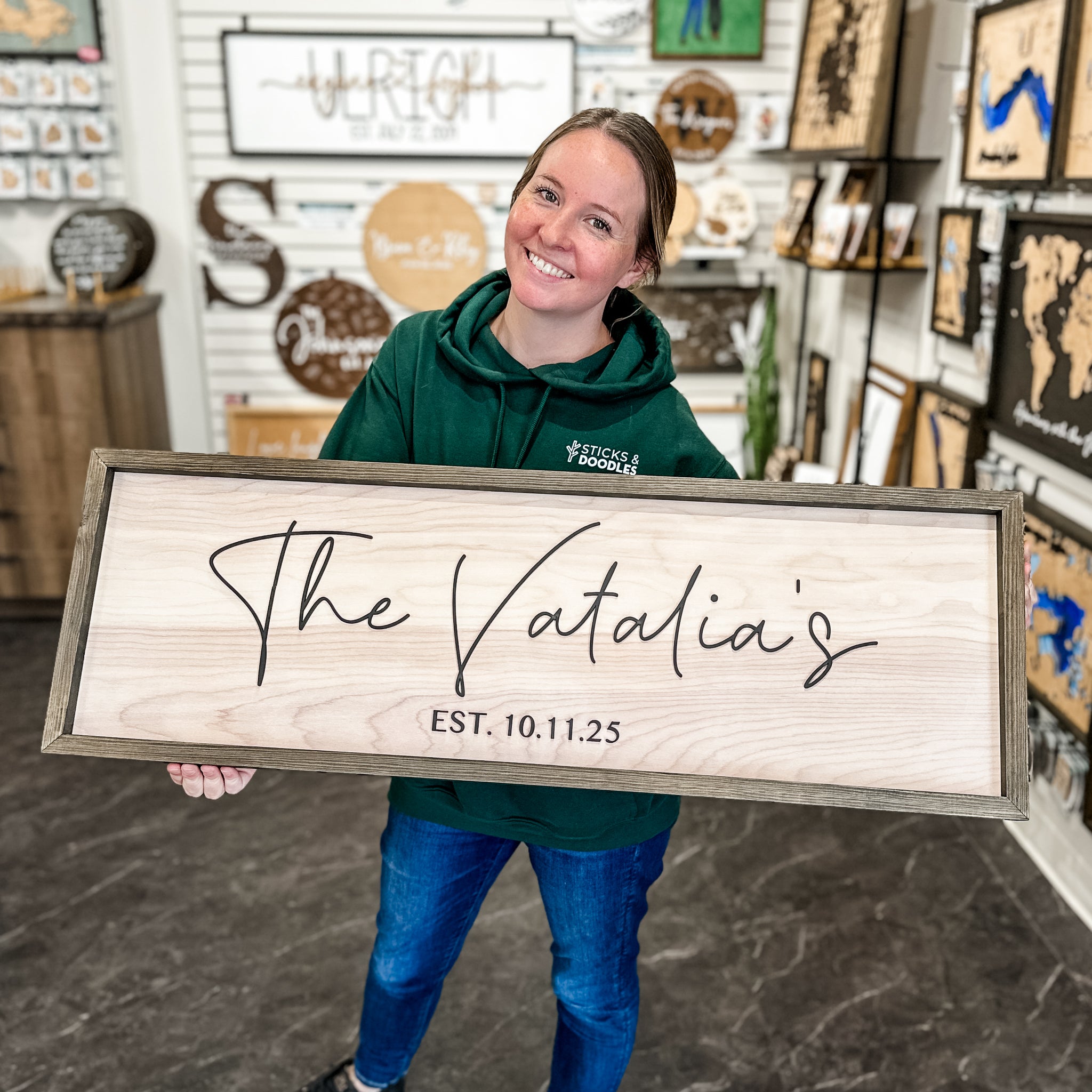 The Legacy Framed Family Name Sign