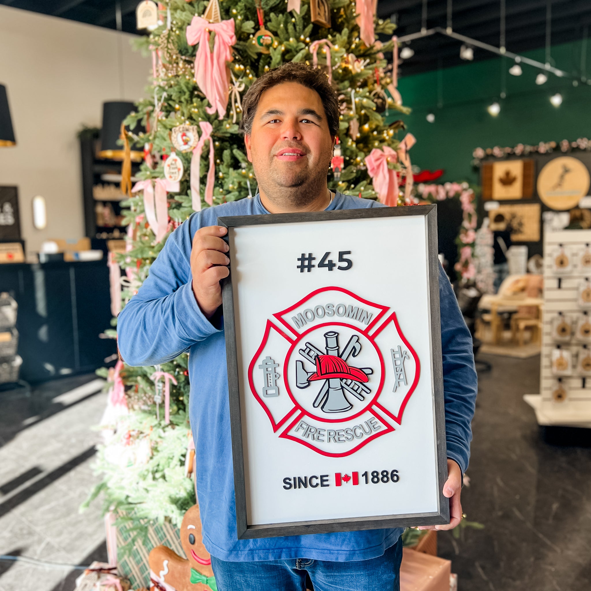 Custom Framed Logo Wood Sign