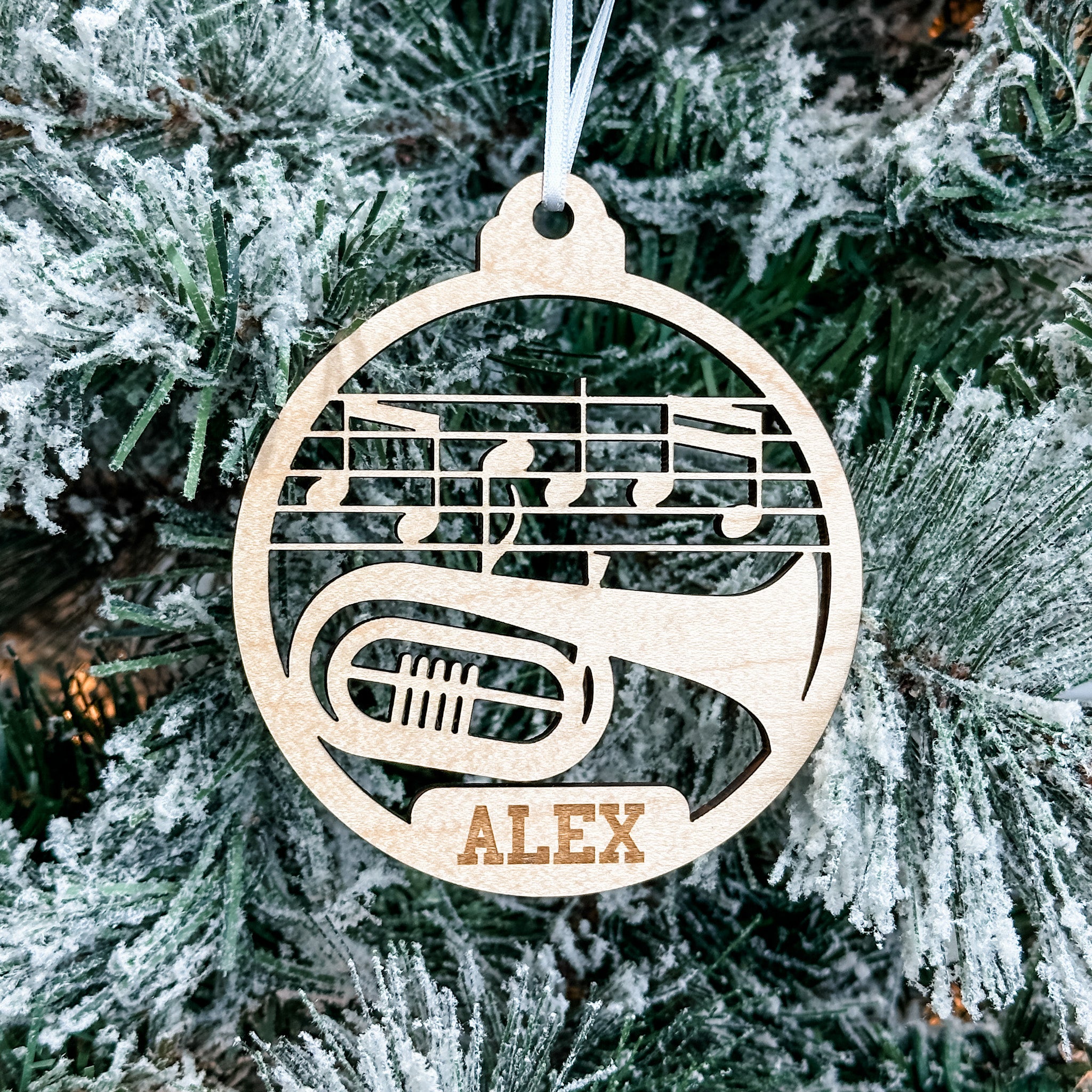Personalized Instrument Ornaments (Piano, Guitar, and 13 Others)