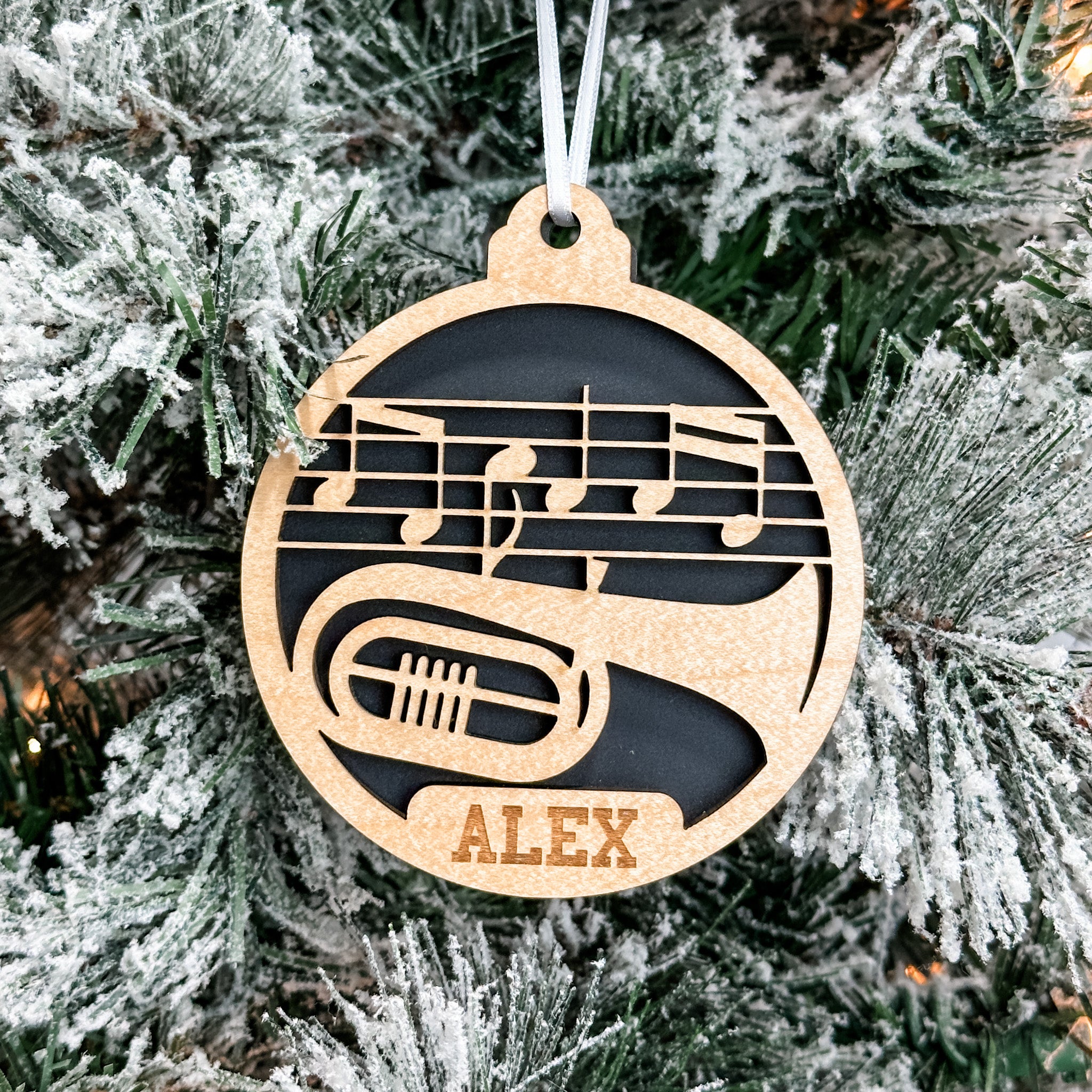 Personalized Instrument Ornaments (Piano, Guitar, and 13 Others)