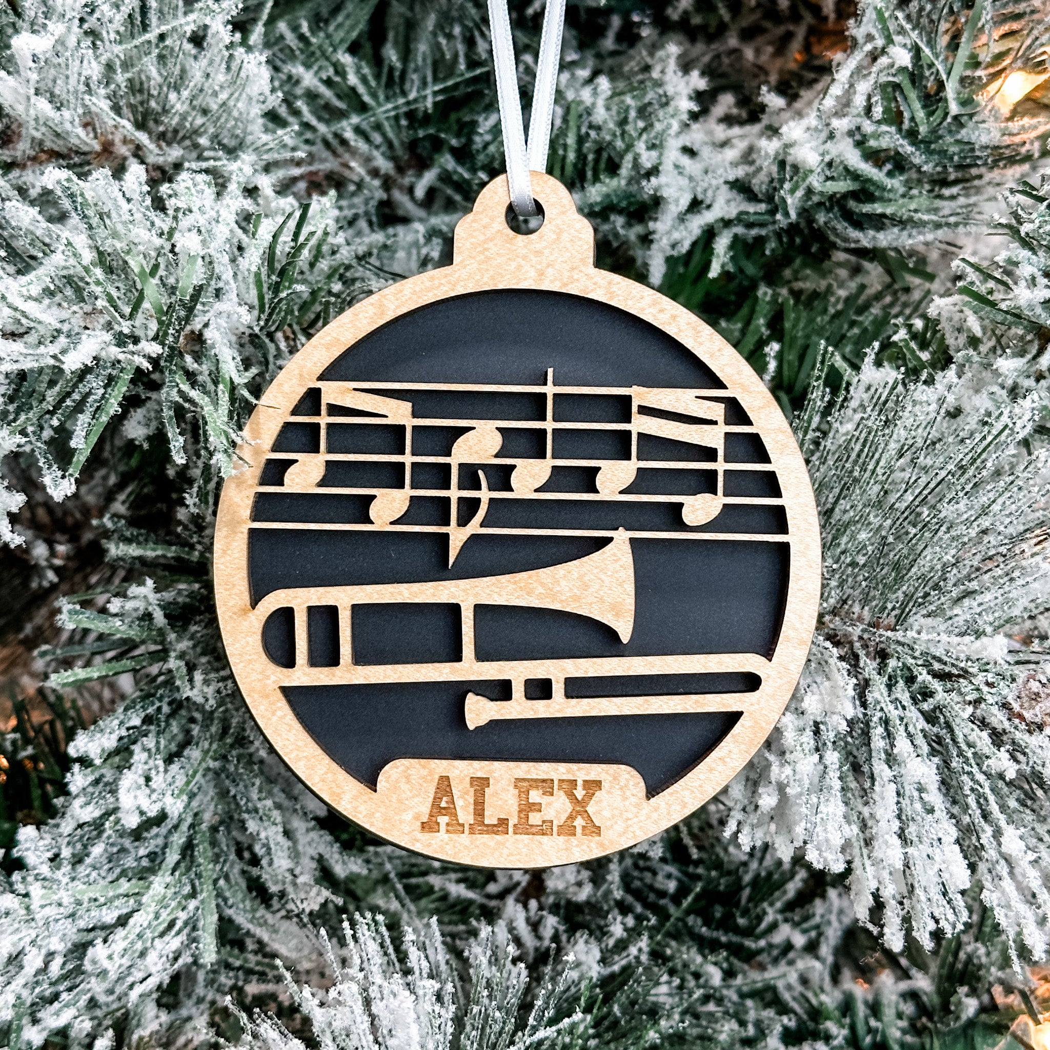 Personalized Instrument Ornaments (Piano, Guitar, and 13 Others)