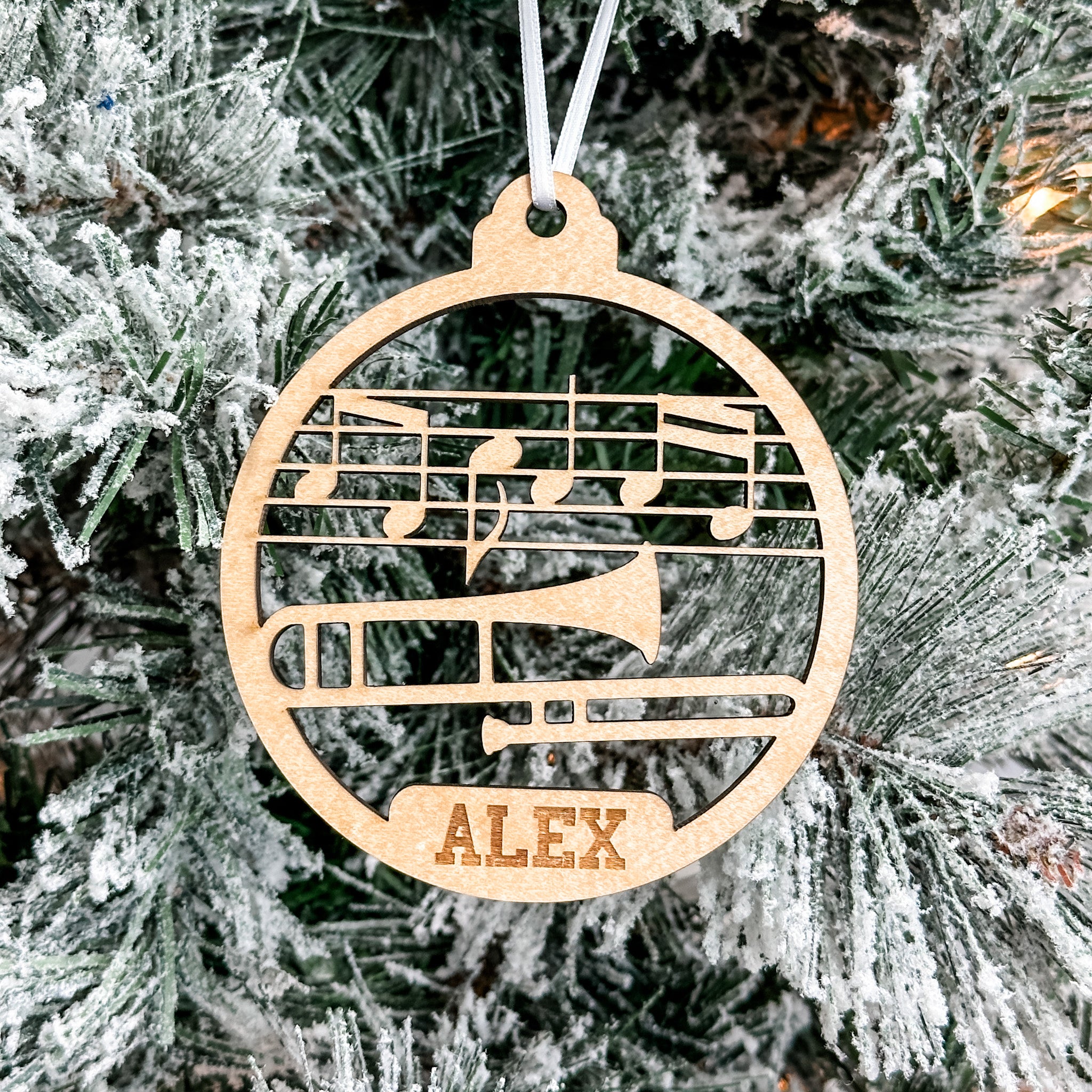 Personalized Instrument Ornaments (Piano, Guitar, and 13 Others)