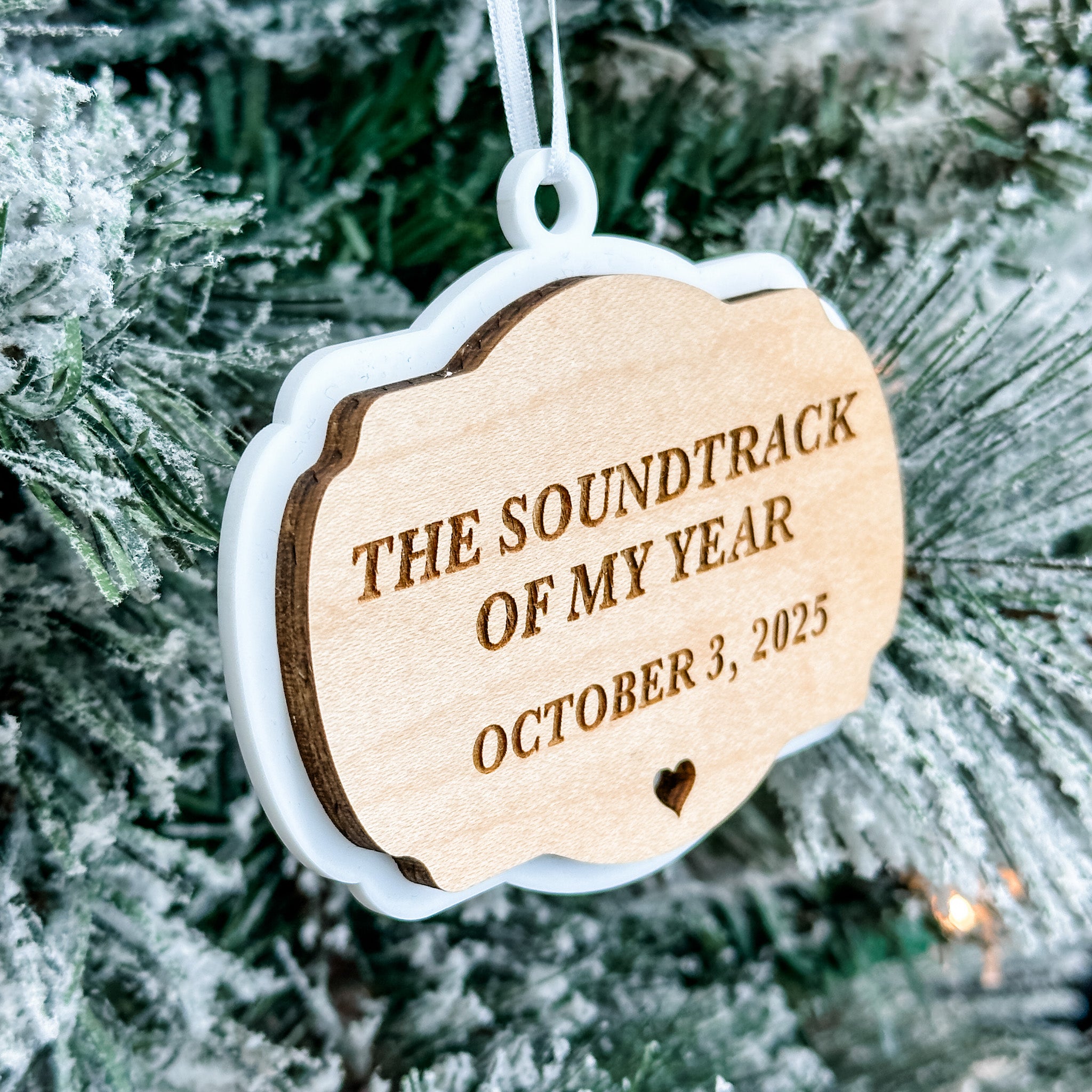 Taylor Swift Showgirl Inspired • Engraved Wooden Ornament • For Fans and Collectors