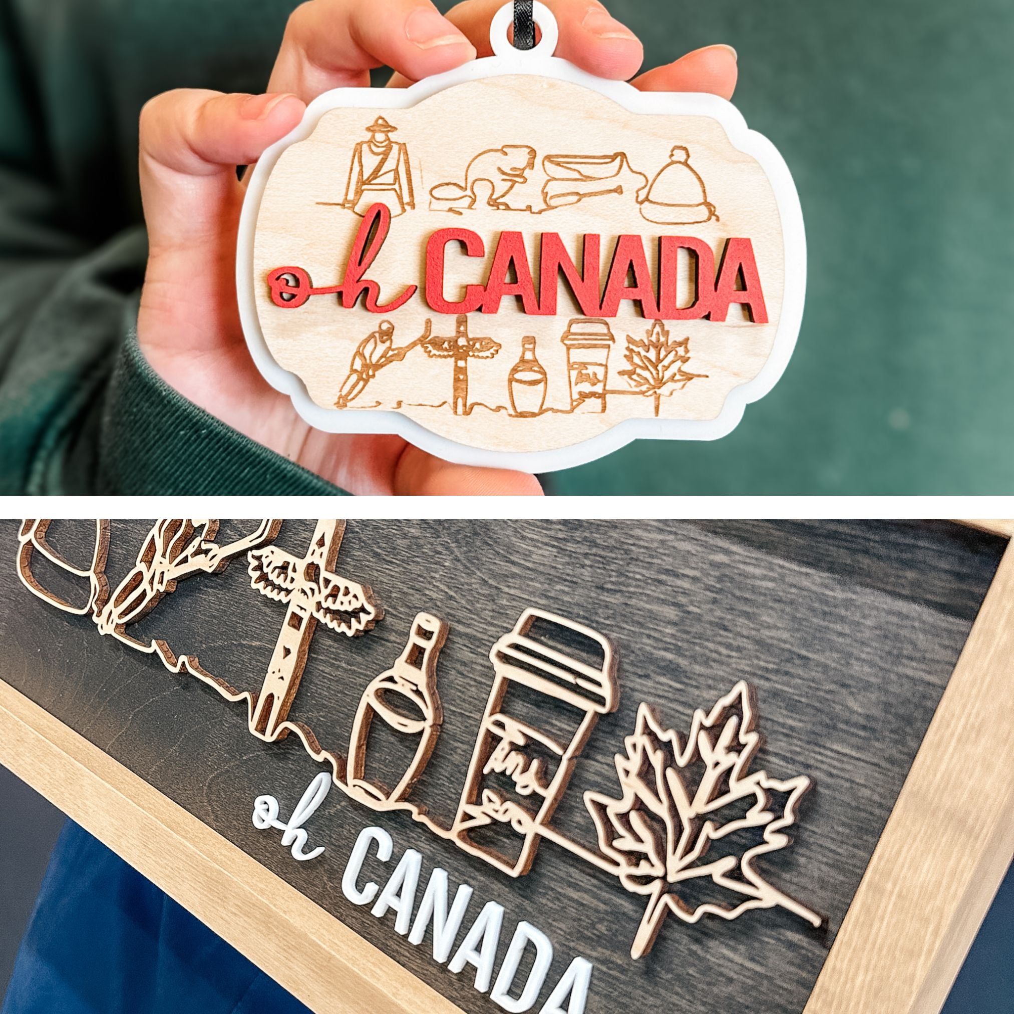 Oh Canada! • Handcrafted Ornament, Magnet, or Artwork • For Those Who Love Canada