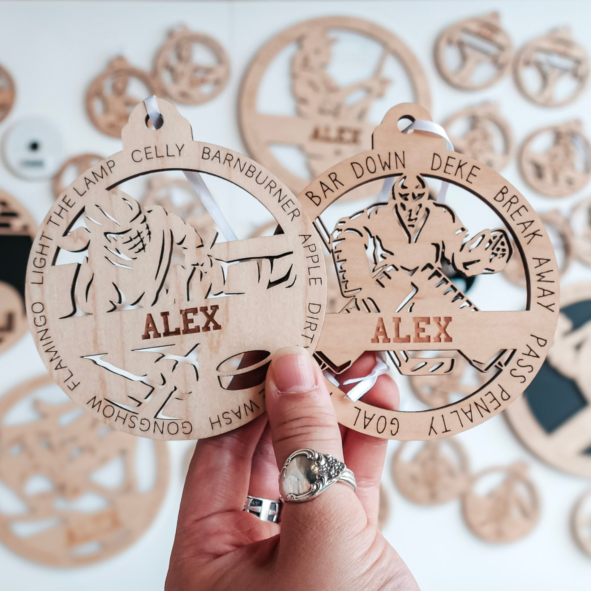 Personalized Team Sport Ornaments (Hockey, Baseball, and 19 More)