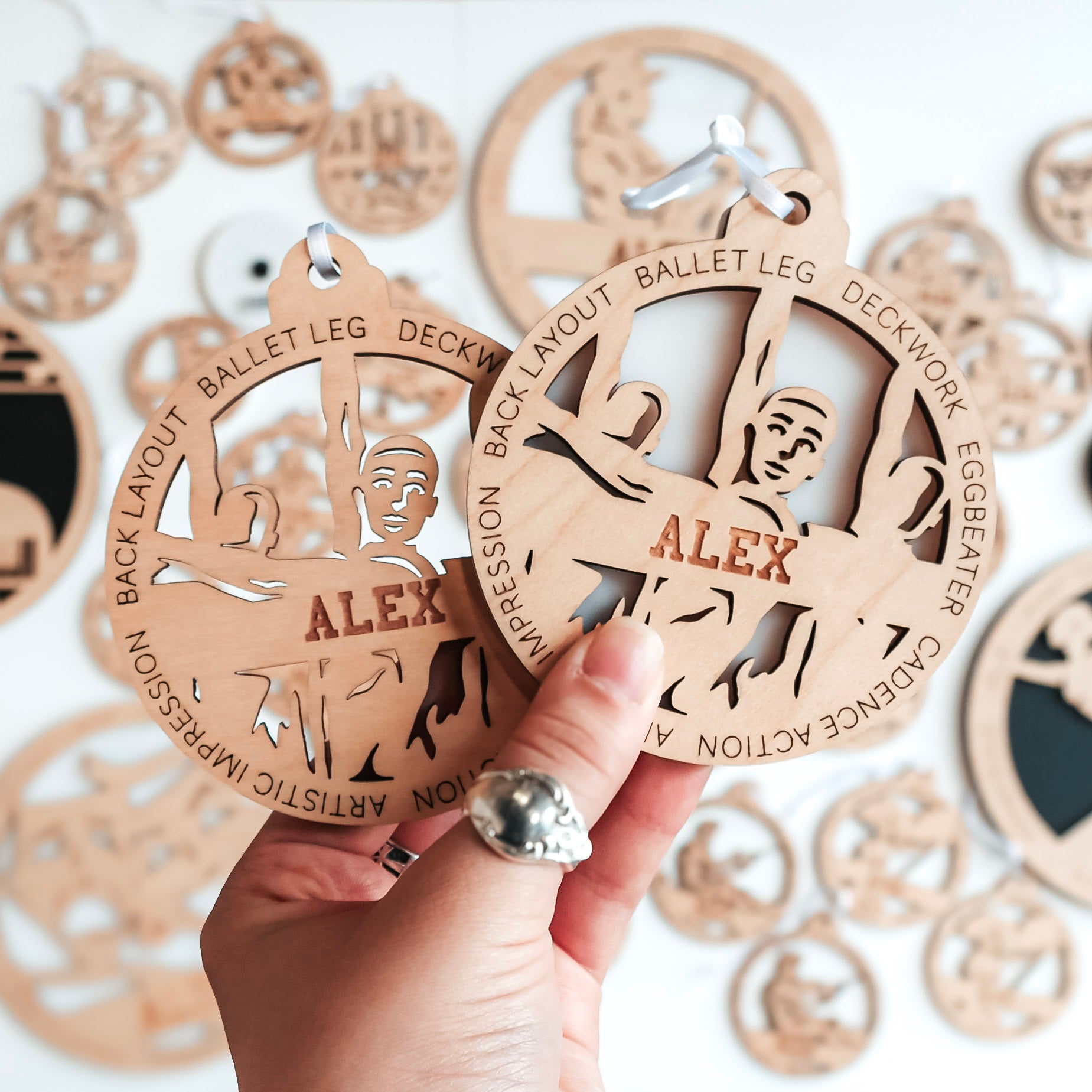 Personalized Artistic Swimming Collection • Ornament, Magnet, Medal, or Mini Sign