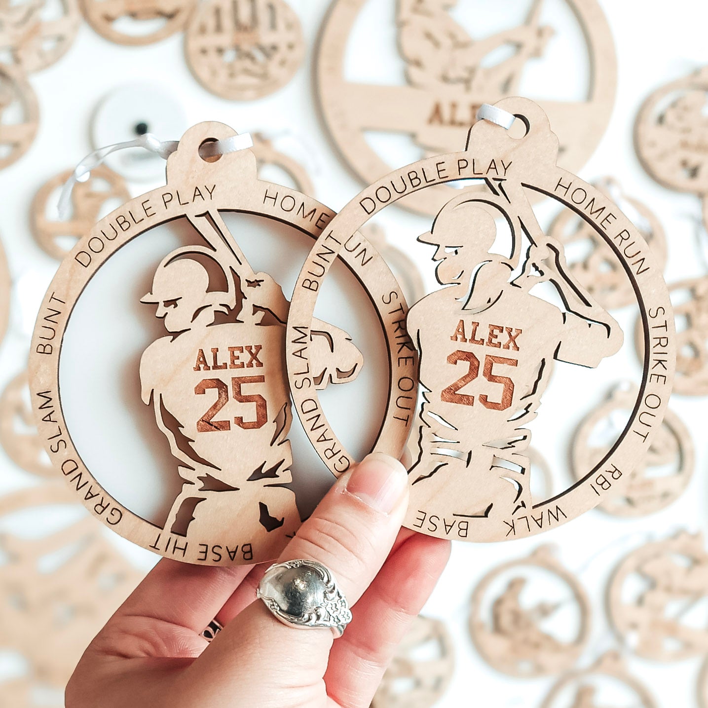 Personalized Baseball Collection • Ornament, Magnet, Medal, or Mini Sign