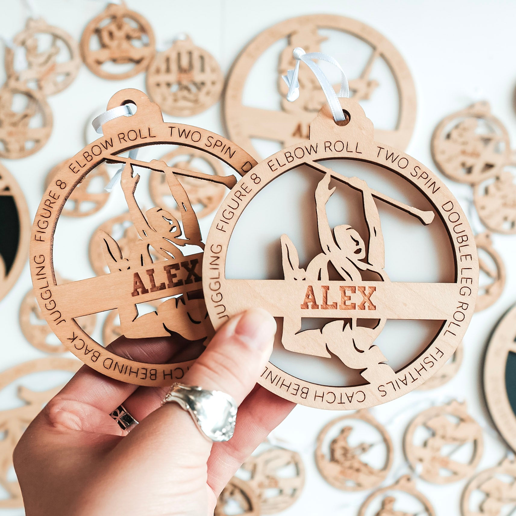 Personalized Baton Twirling Collection • Ornament, Magnet, Medal, or Mini Sign