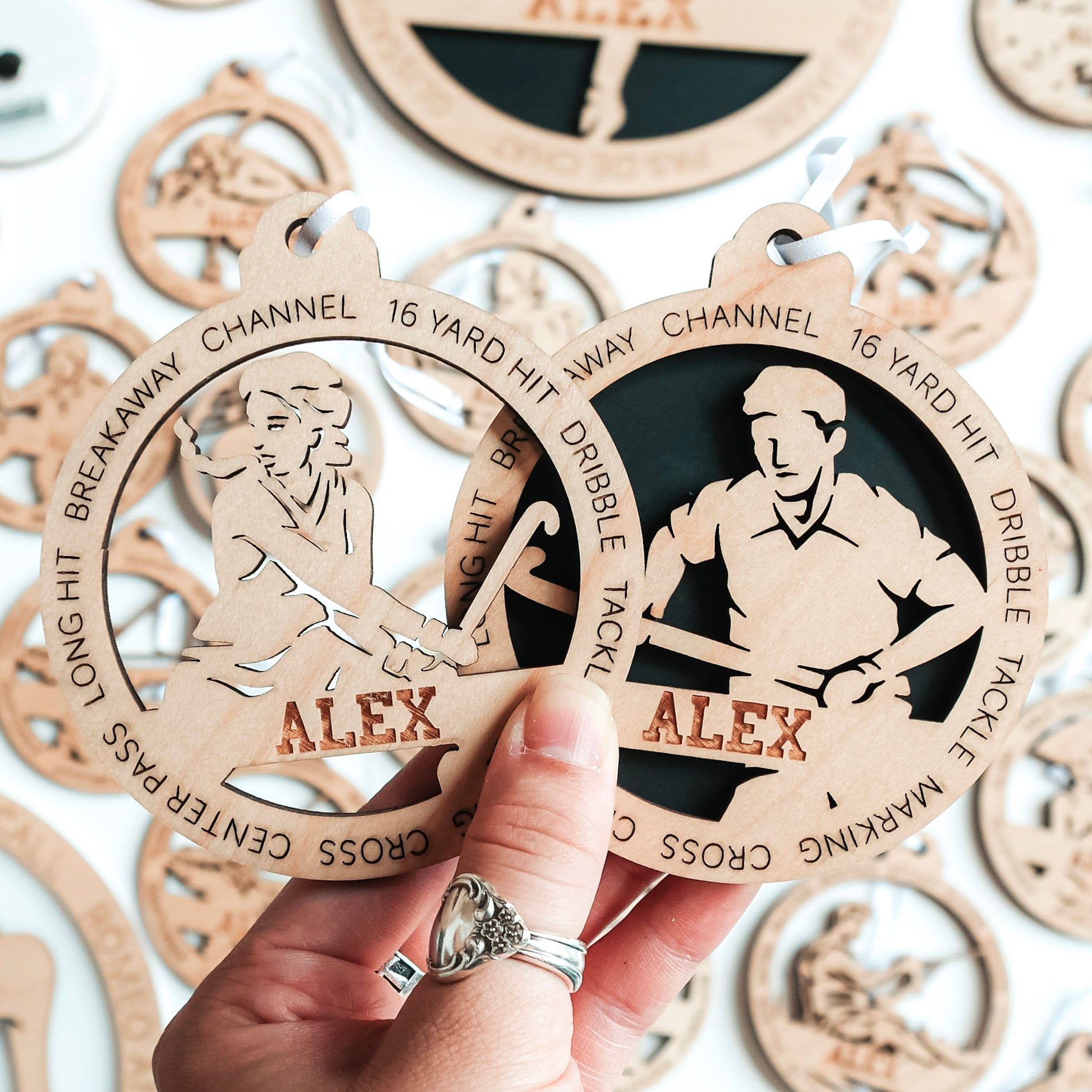 Personalized Field Hockey Collection • Ornament, Magnet, Medal, or Mini Sign
