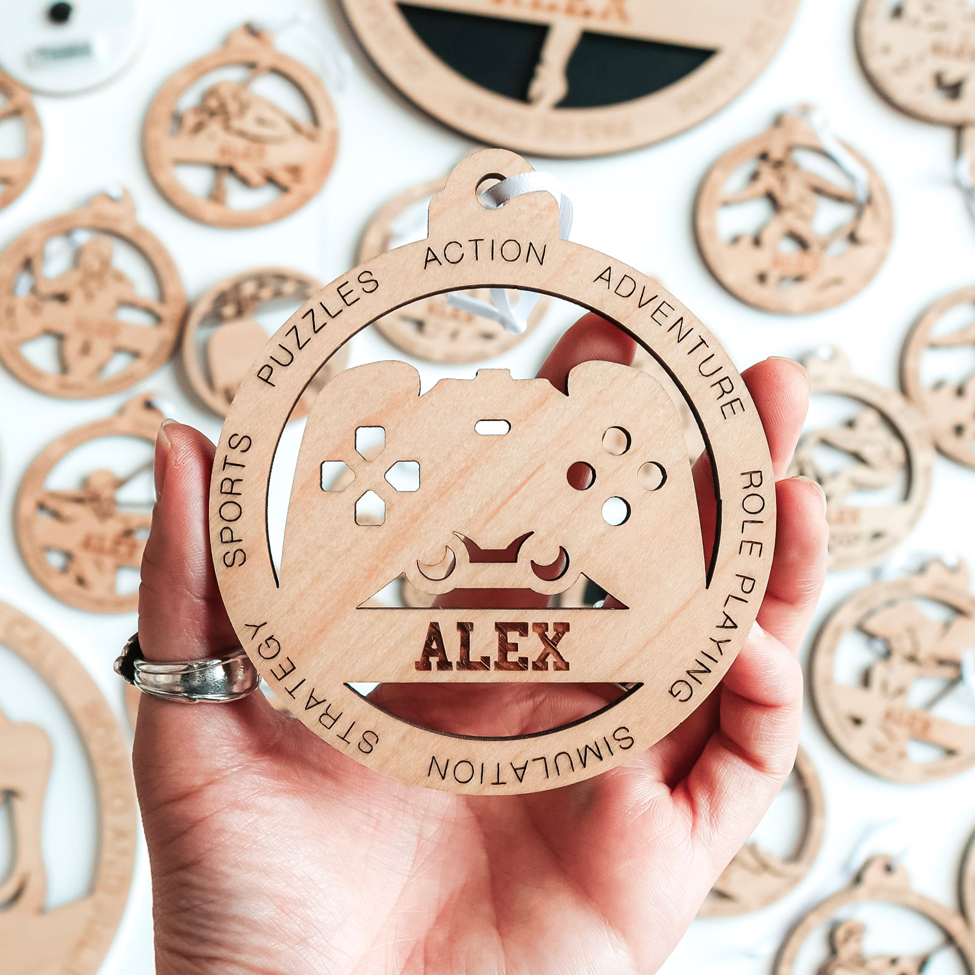 Personalized Gaming Collection • Ornament, Magnet, Medal, or Mini Sign