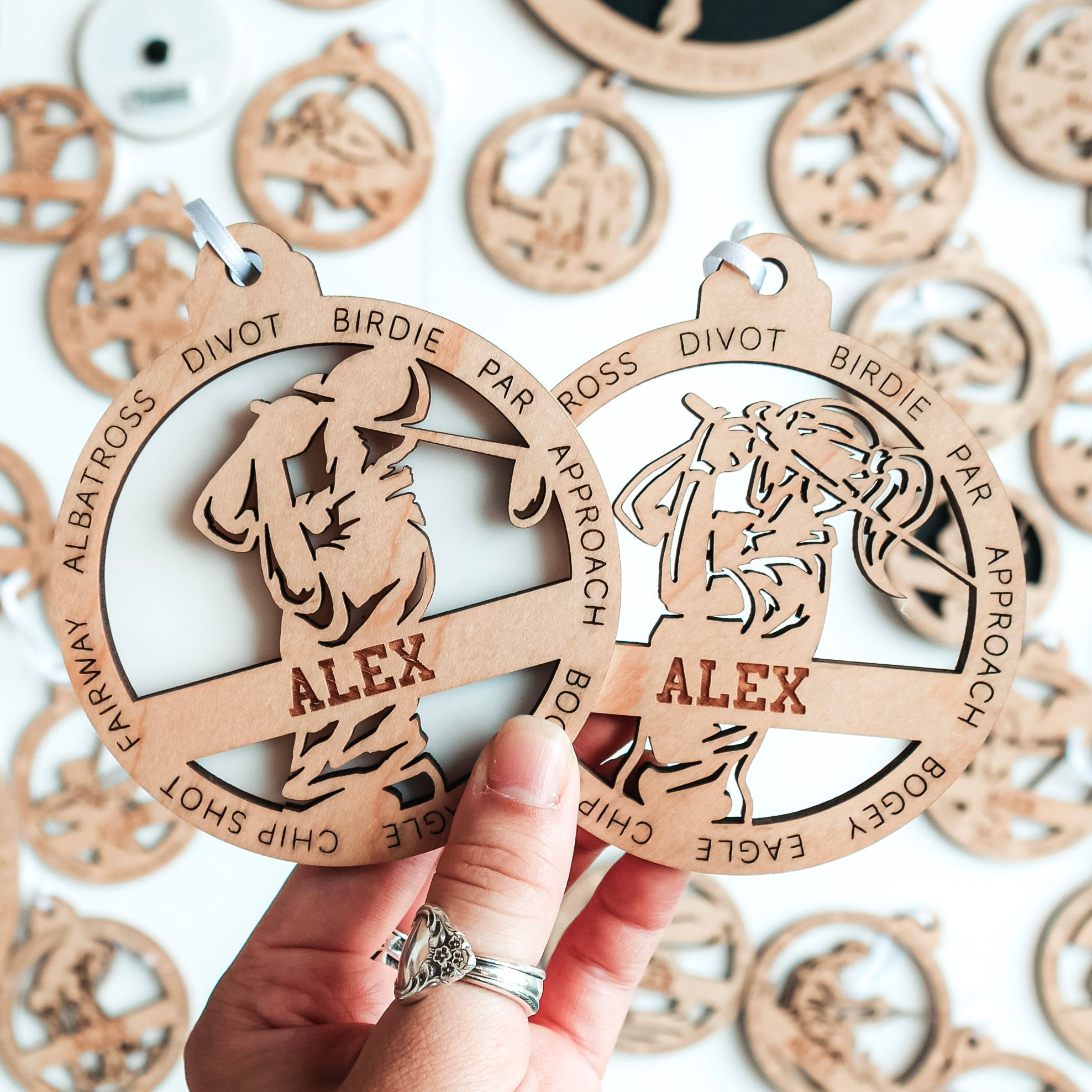 Personalized Golf Collection • Ornament, Magnet, Medal, or Mini Sign
