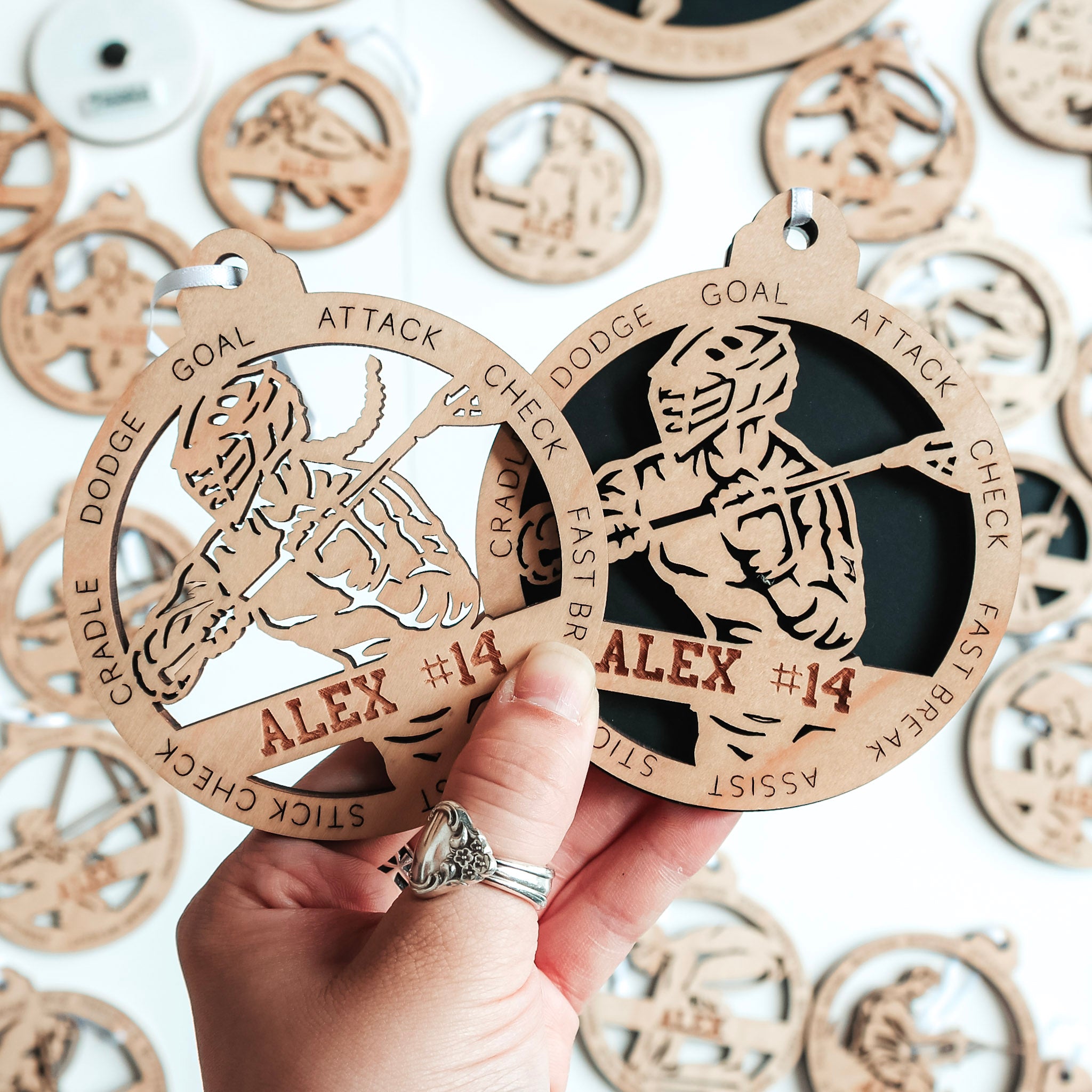 Personalized Lacrosse Collection • Ornament, Magnet, Medal, or Mini Sign