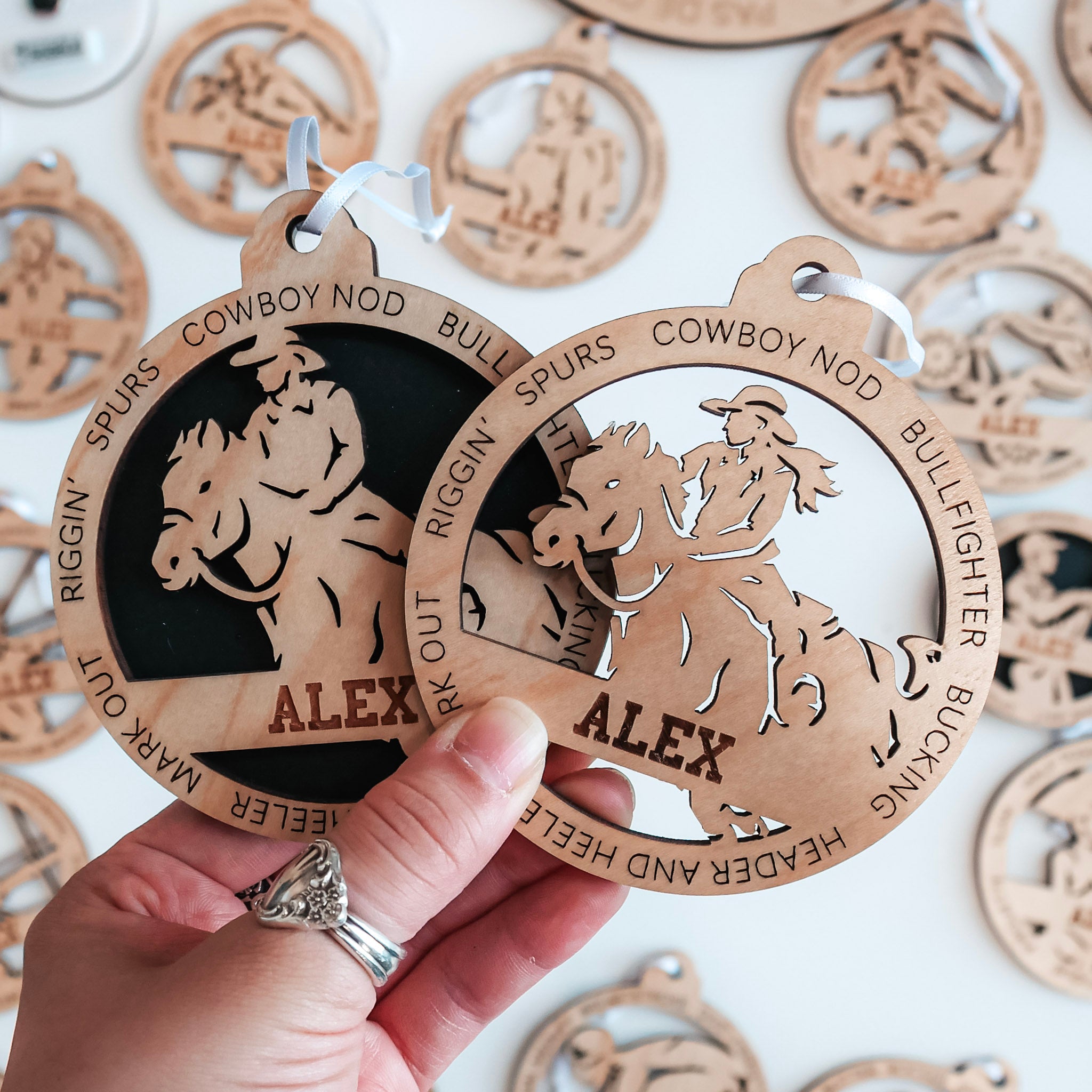Personalized Rodeo Collection • Ornament, Magnet, Medal, or Mini Sign