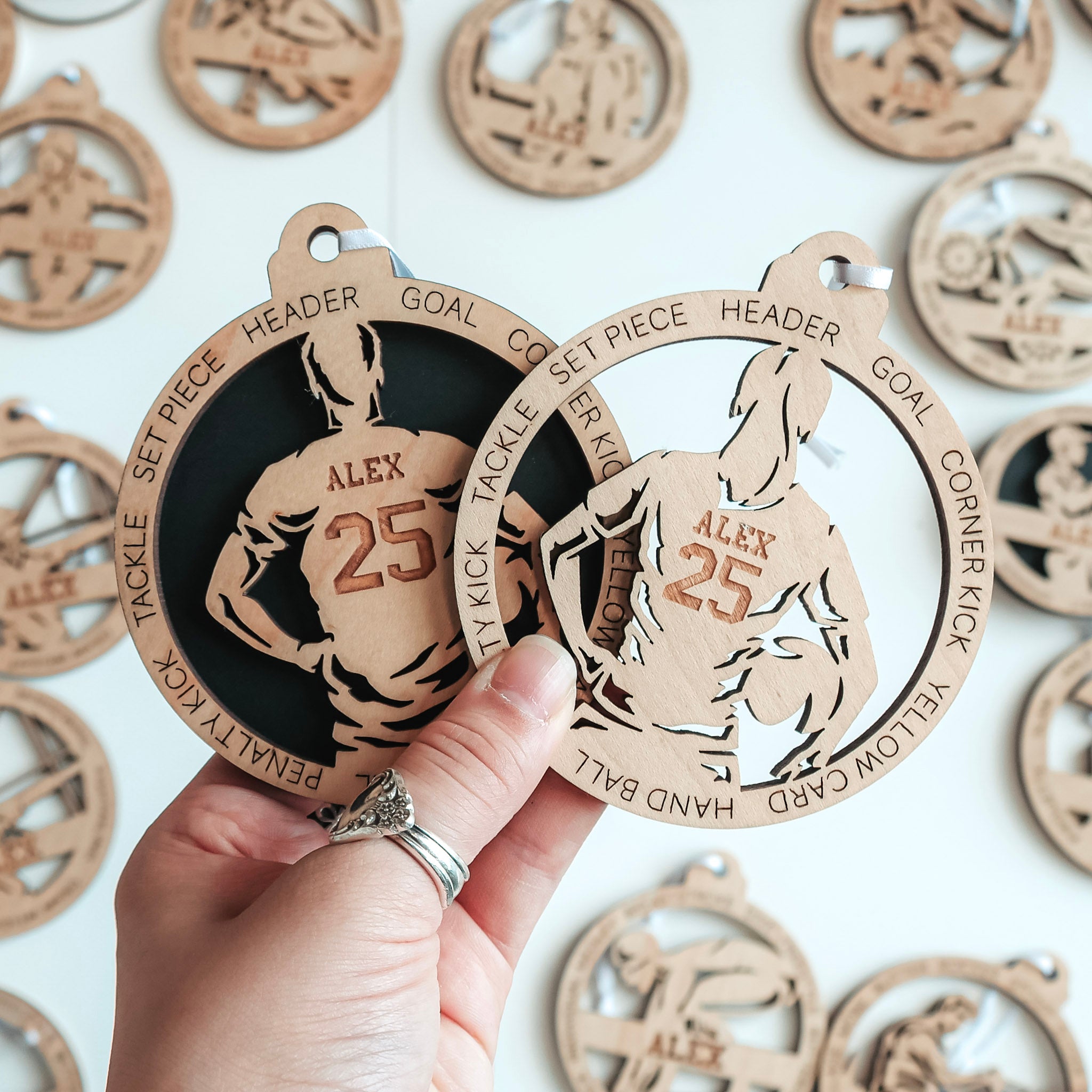 Personalized Soccer Collection • Ornament, Magnet, Medal, or Mini Sign