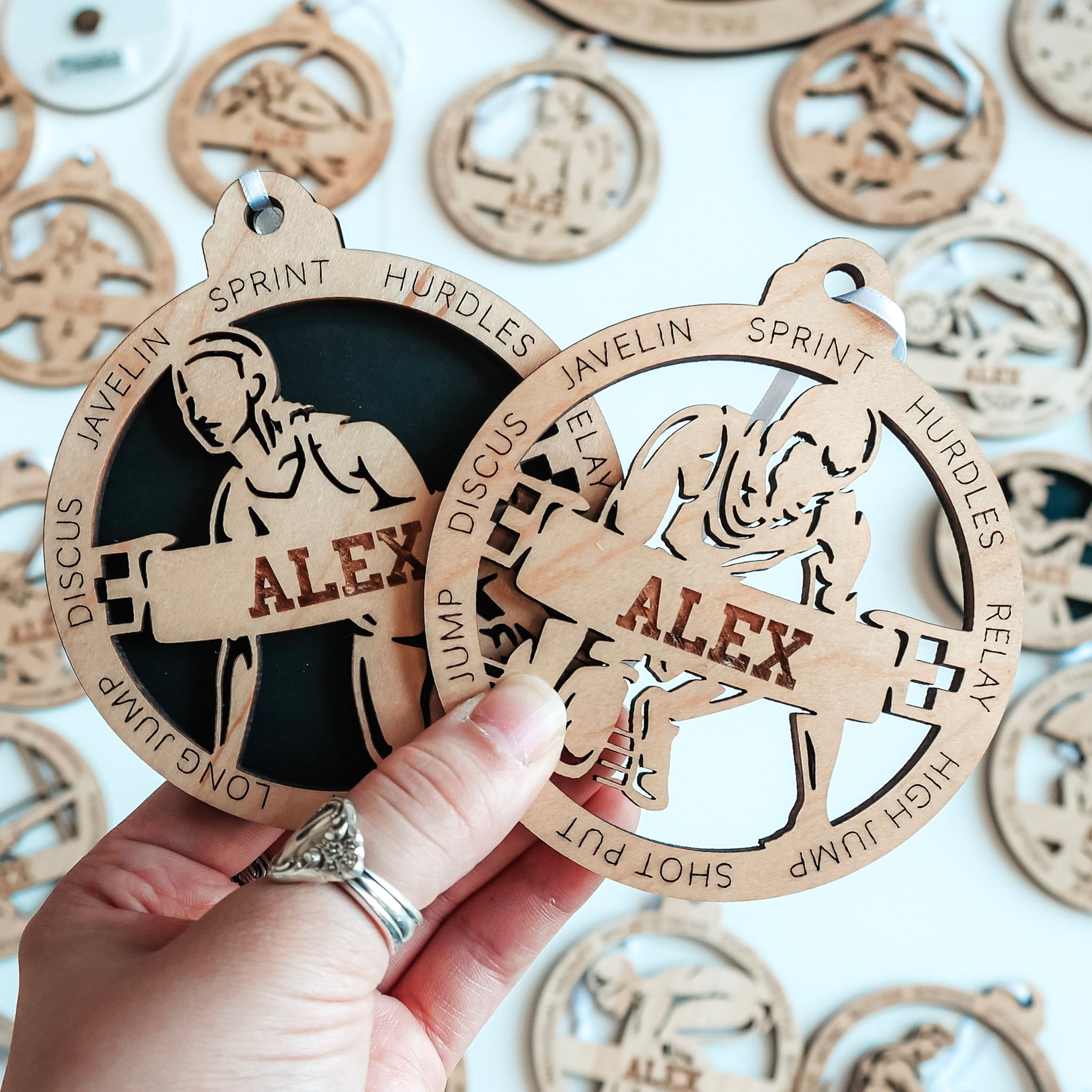 Personalized Individual Sports Ornaments (Golf, Track, and 21 Others)