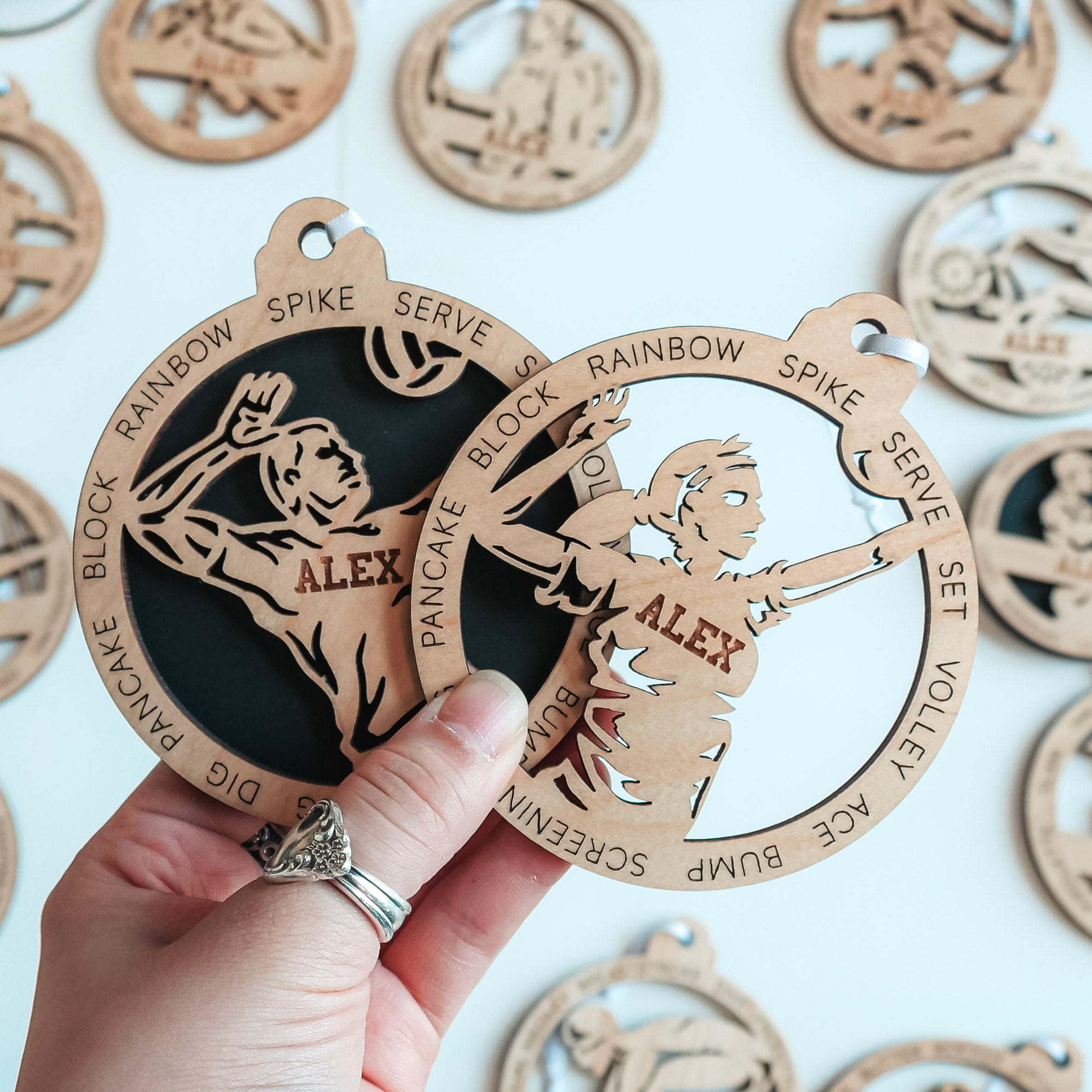 Personalized Volleyball Collection • Ornament, Magnet, Medal, or Mini Sign