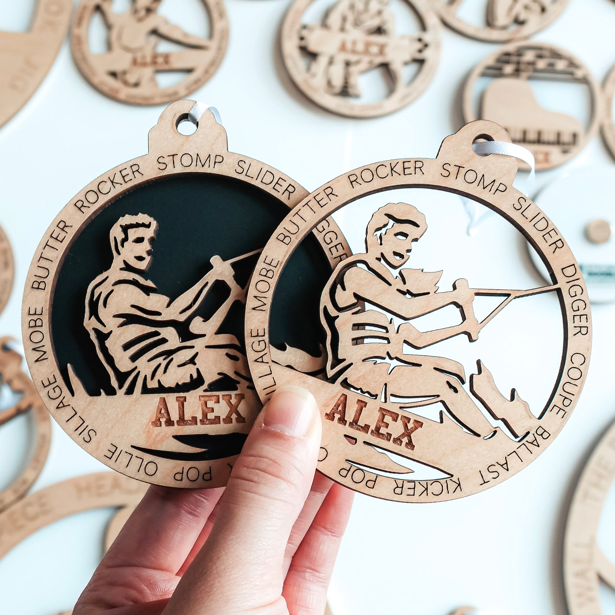 Personalized Wakeboarding Collection • Ornament, Magnet, Medal, or Mini Sign