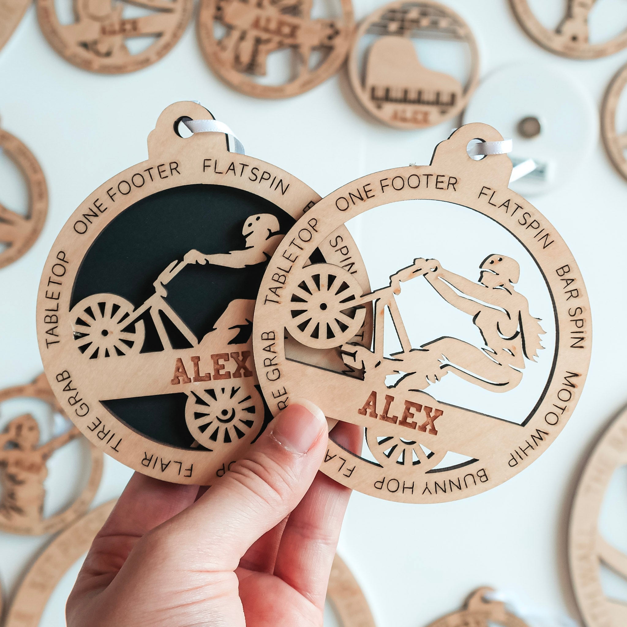 Personalized BMX Collection • Ornament, Magnet, Medal, or Mini Sign