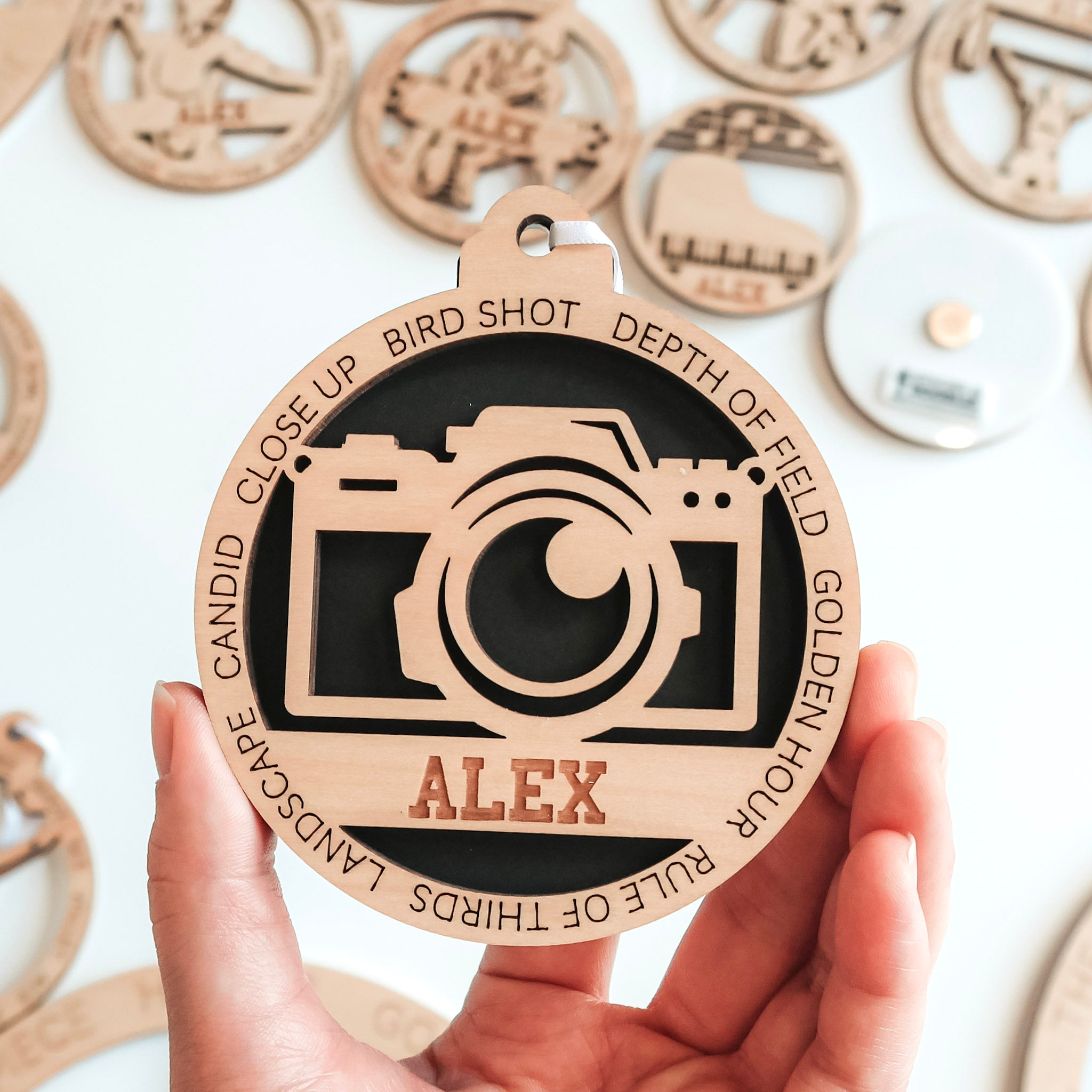 Personalized Photography Collection • Ornament, Magnet, Medal, or Mini Sign