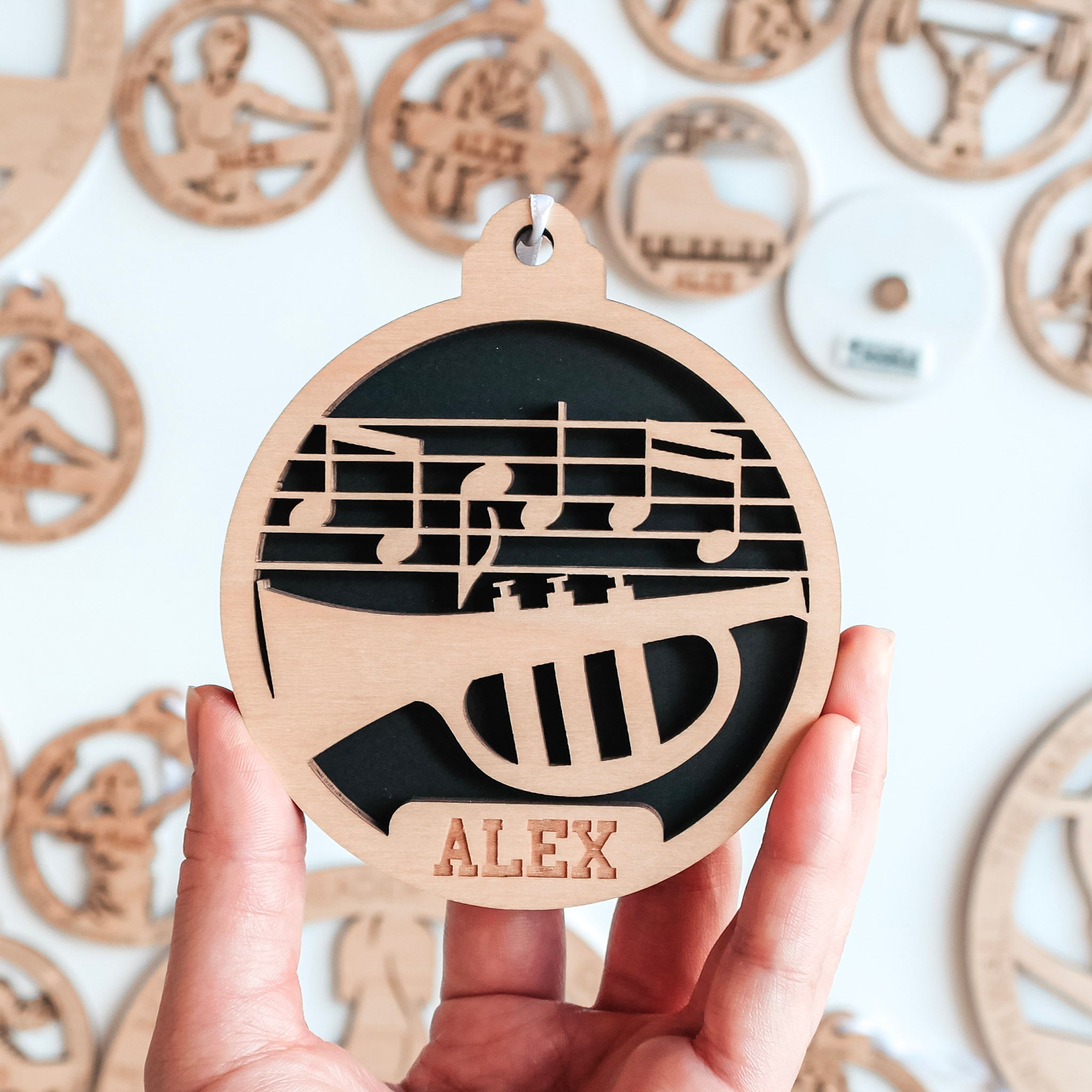 Personalized Trumpet Collection • Ornament, Magnet, Medal, or Mini Sign