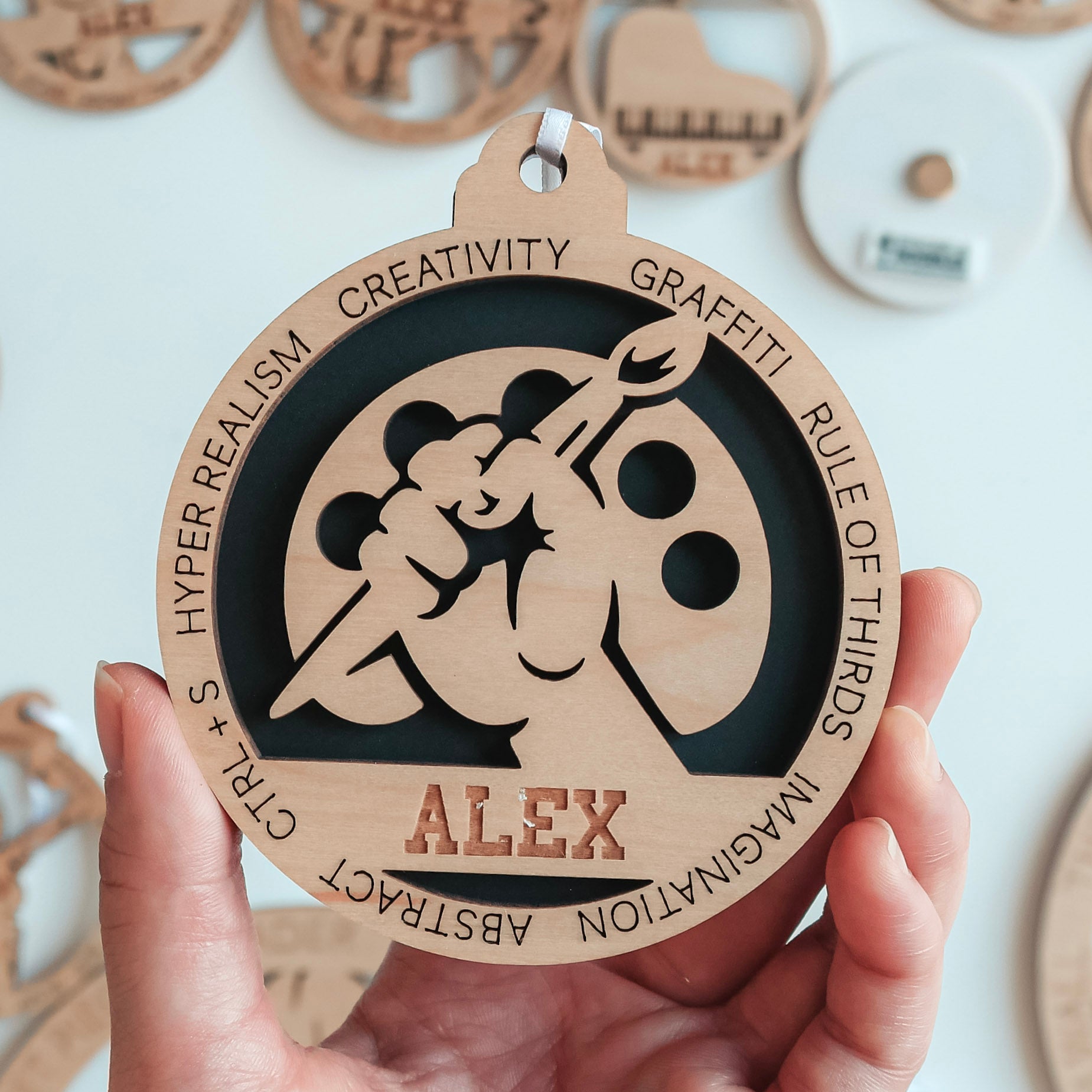 Personalized Artist Collection • Ornament, Magnet, Medal, or Mini Sign