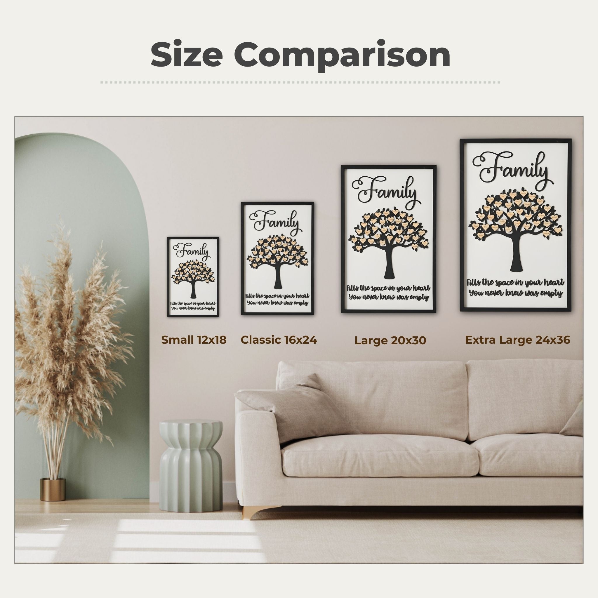 Personalized Family Tree Framed Sign