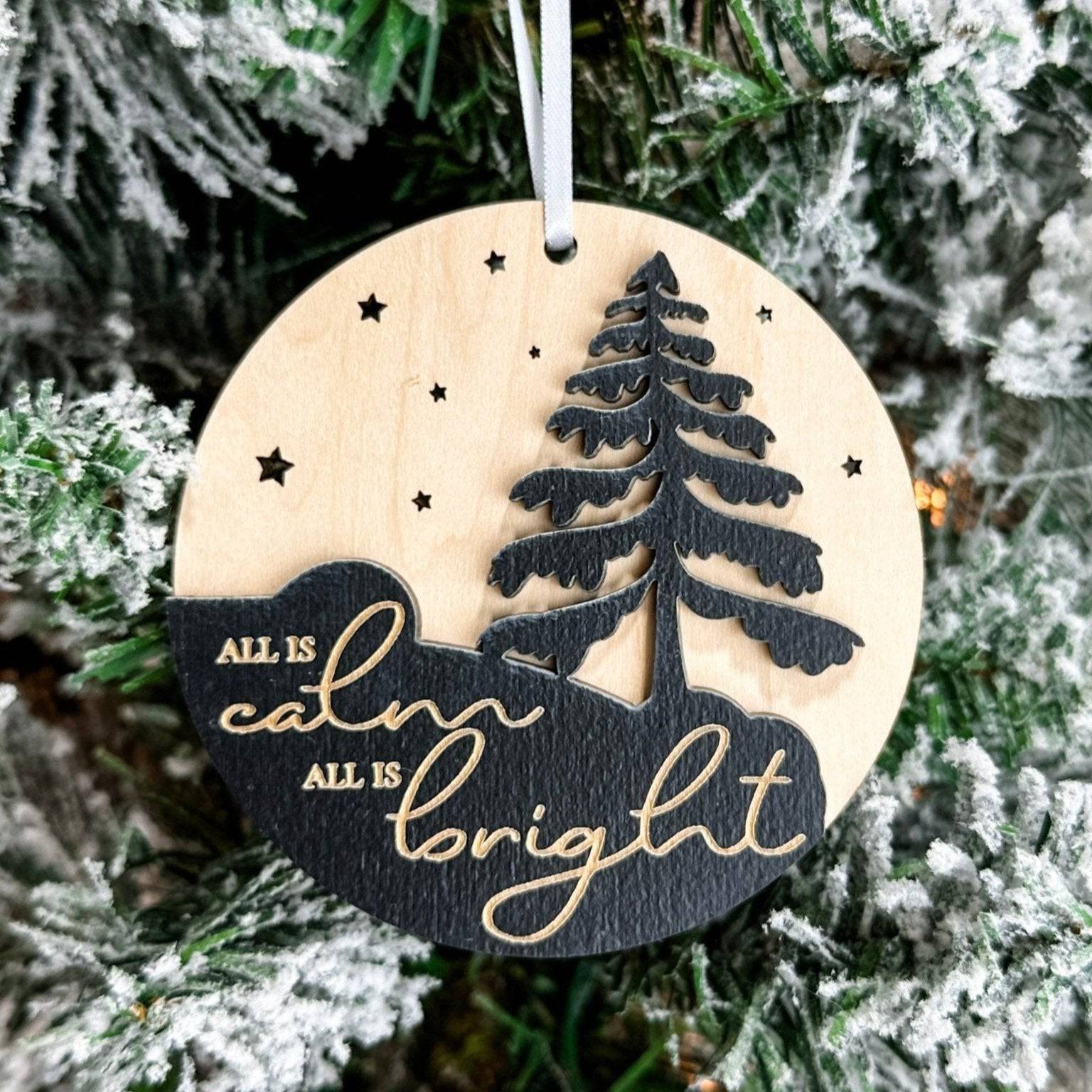 All is Calm • 3D Wood Ornament