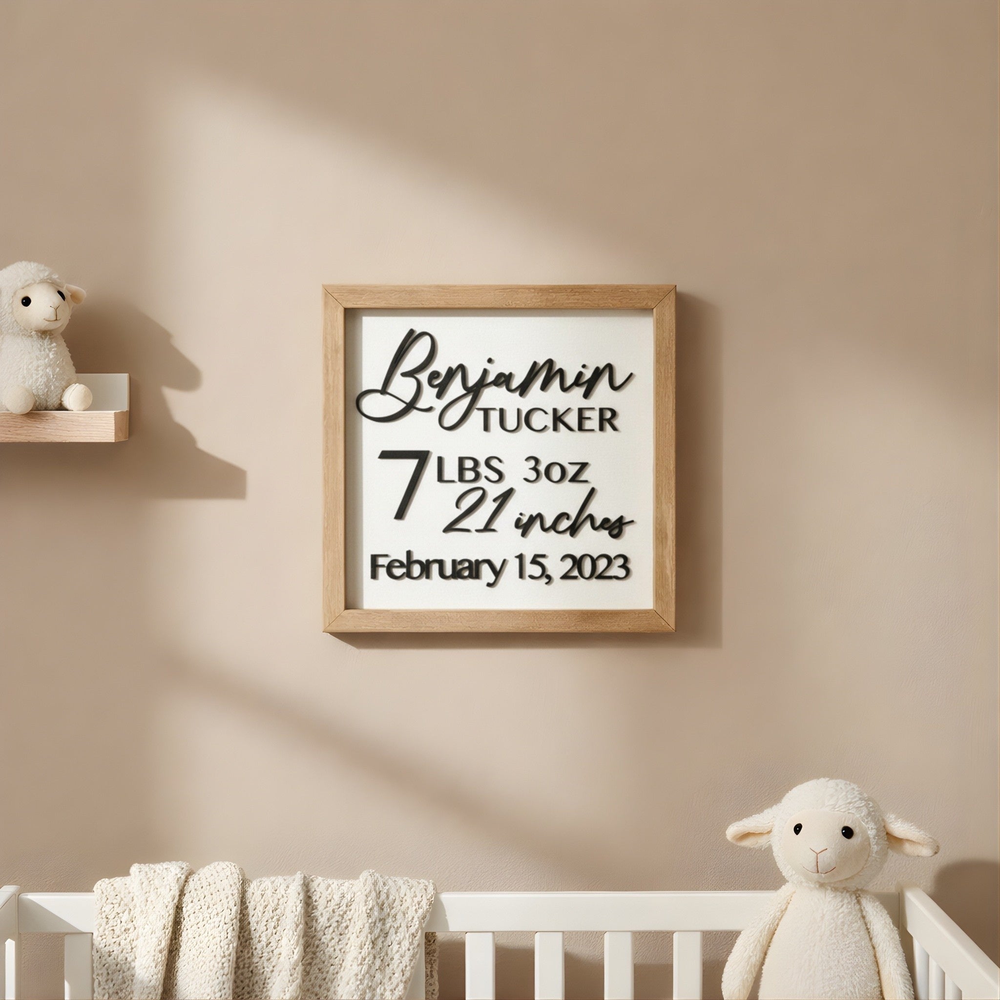 Personalized Birth Stats Name Sign
