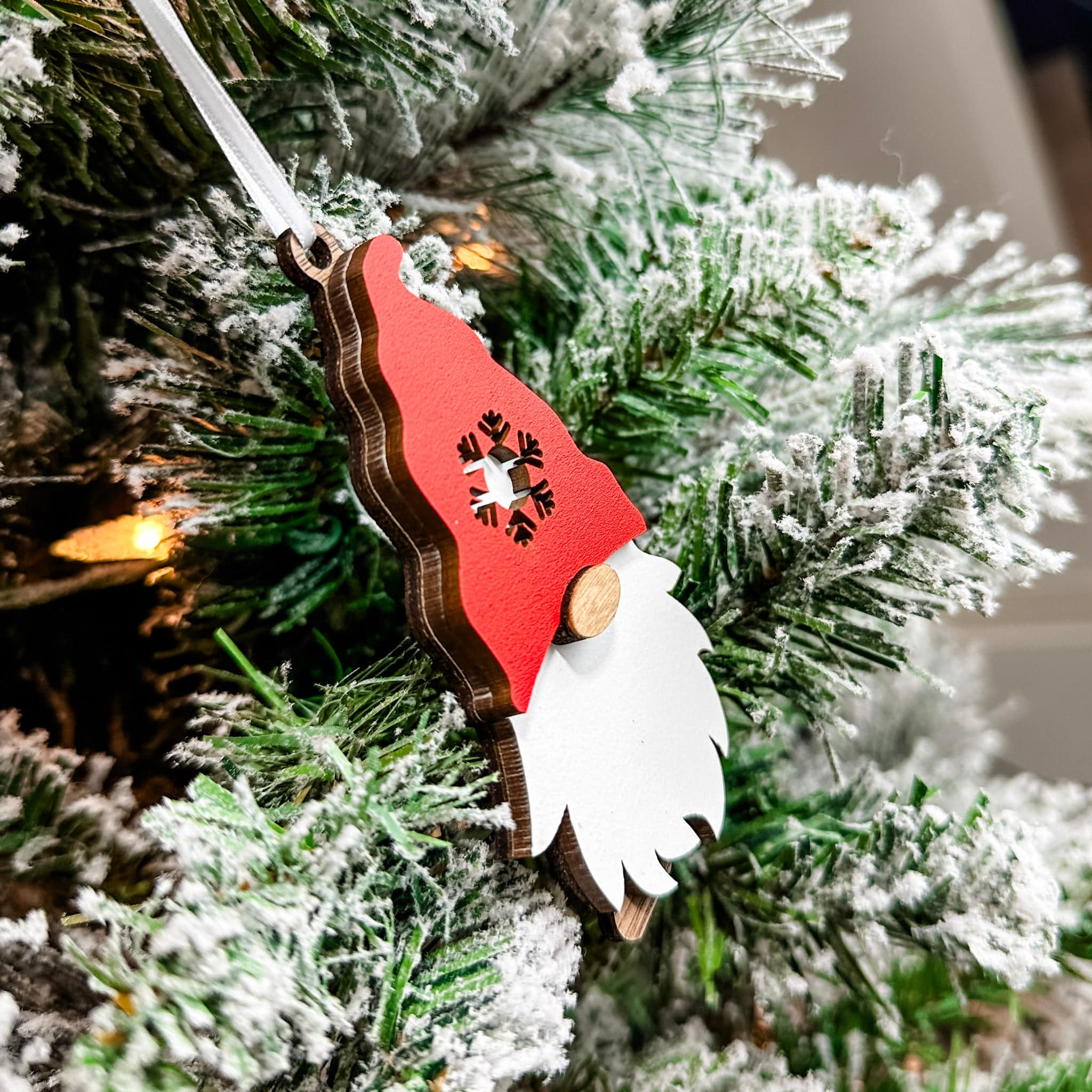 Christmas Gnomes • 3D Wood Ornament • For Gnome Lovers