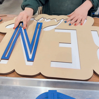 Floating Nursery Name • Personalized Wood Sign • For Kids & Nurseries