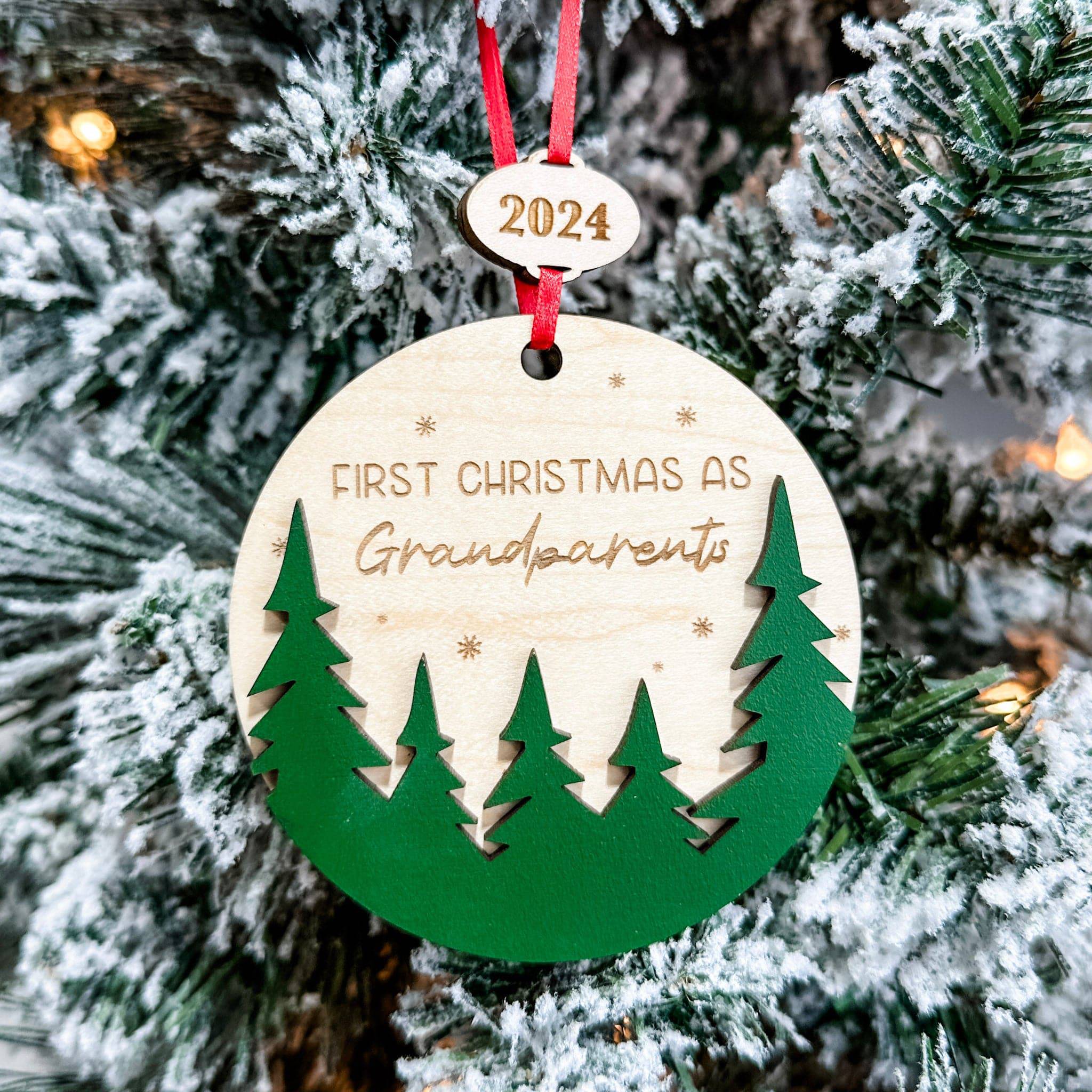 Custom First Christmas • 3D Wood Ornament • For New Roles & Life Changes