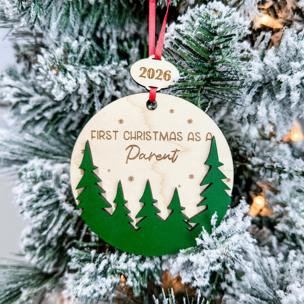 Assorted First Christmas Ornaments – Includes Married, as a Grandparent, and more.