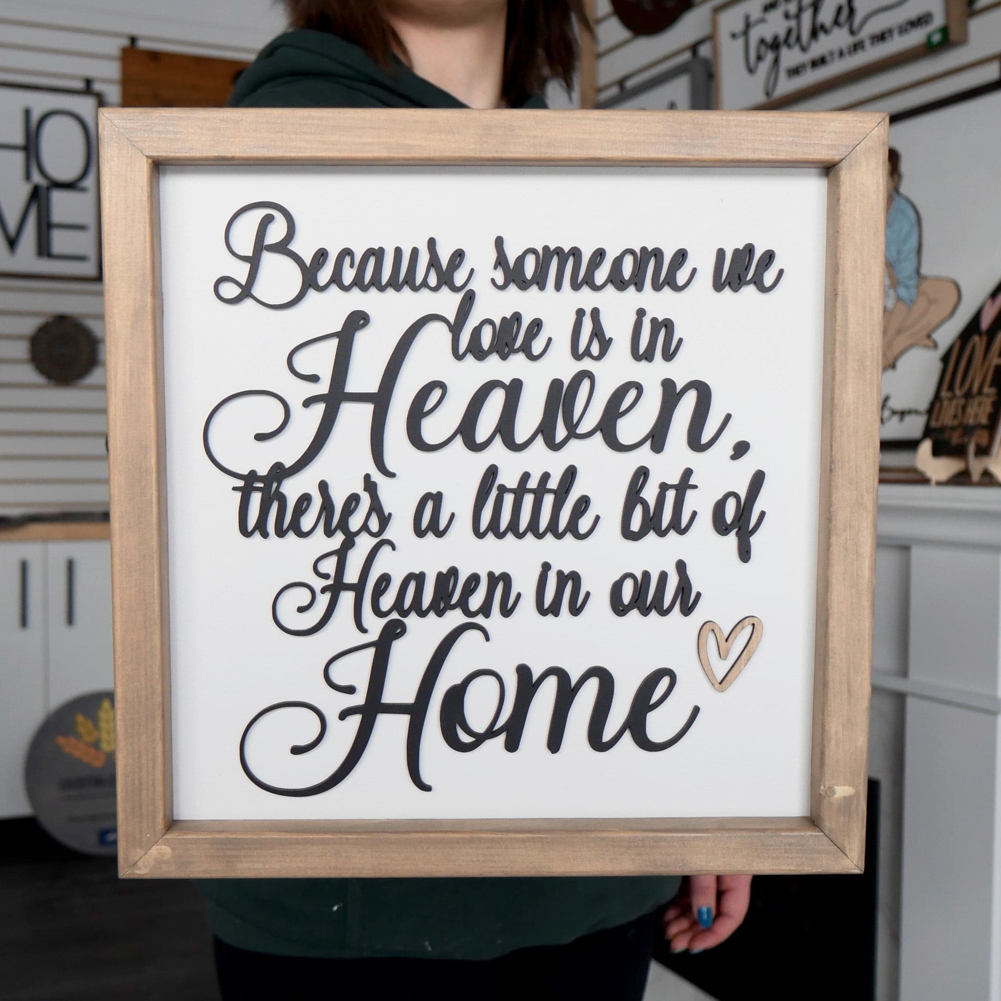 Custom Framed Wooden Word Art - Sticks & Doodles