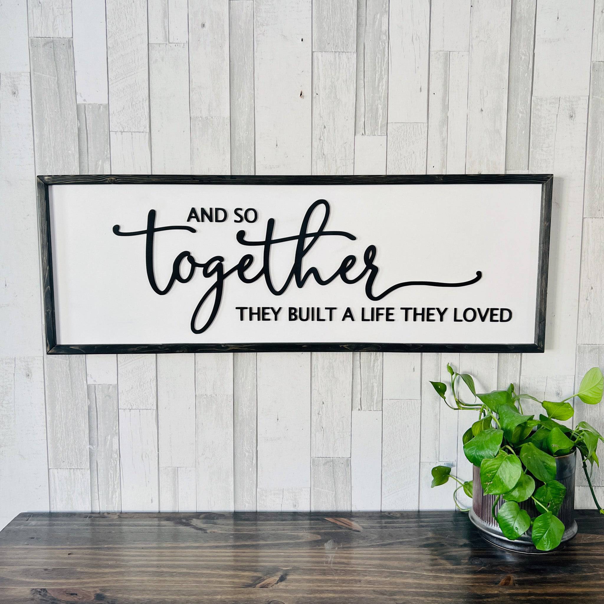 Custom Framed Wooden Word Art - Sticks & Doodles